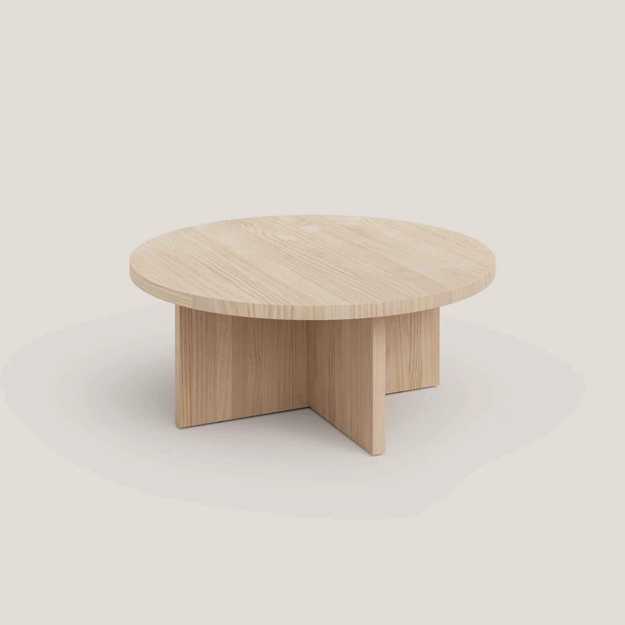 Turqueta - Round coffee table in solid wood 85 cm - Image 6
