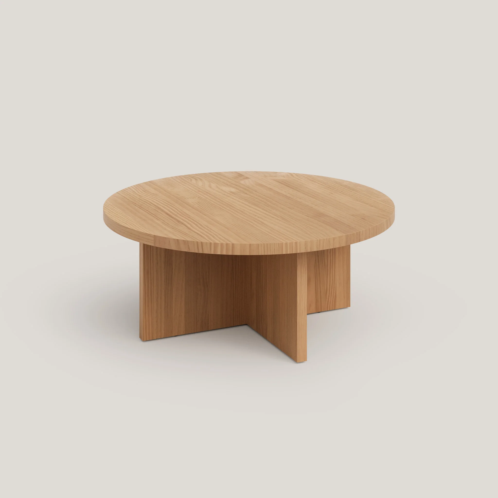 Turqueta - Round coffee table in solid wood 85 cm - Image 8