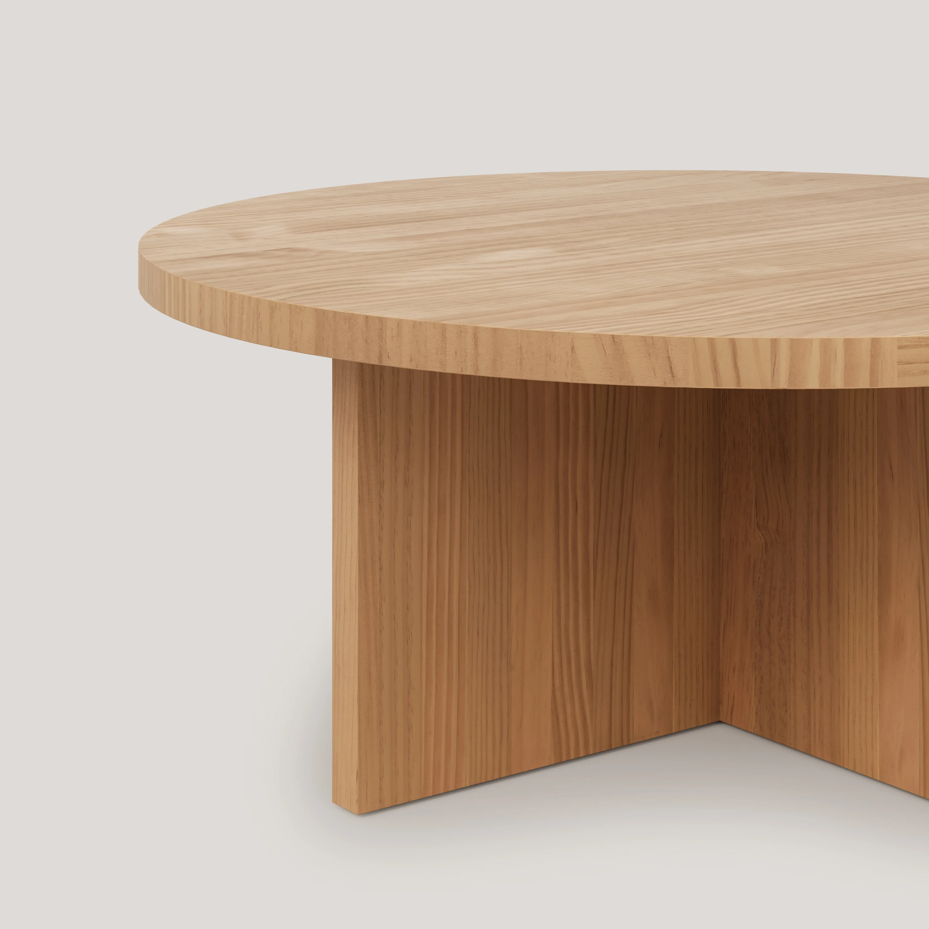 Turqueta - Round coffee table in solid wood 85 cm - Image 9