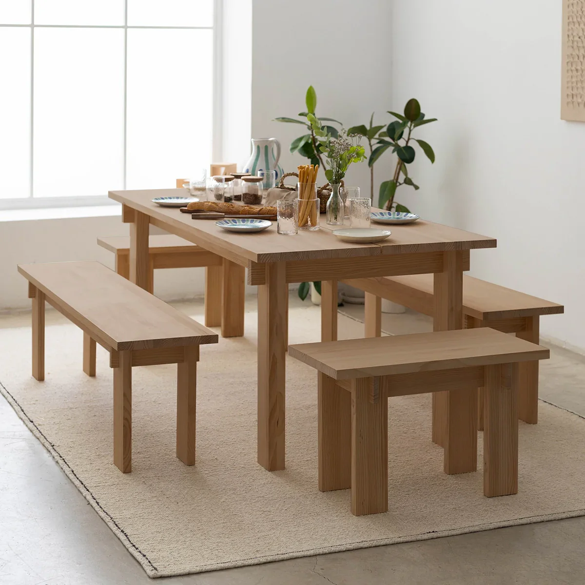Dining table Palafrugell made of solid pine wood 180 x 90 cm - Image 11