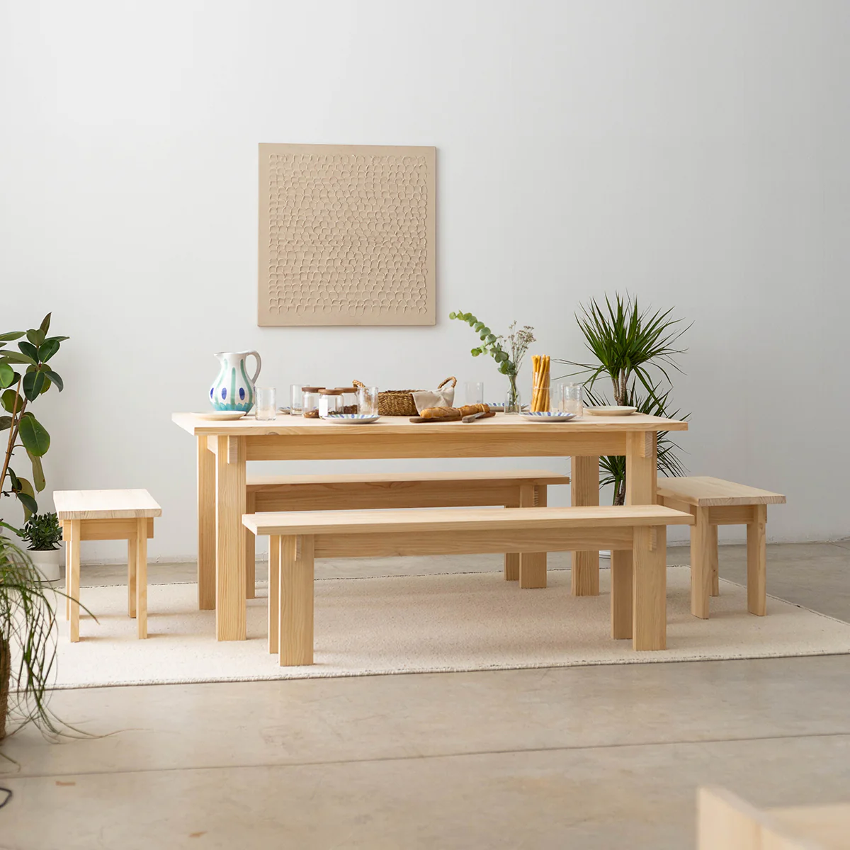 Dining table Palafrugell made of solid pine wood 180 x 90 cm - Image 3