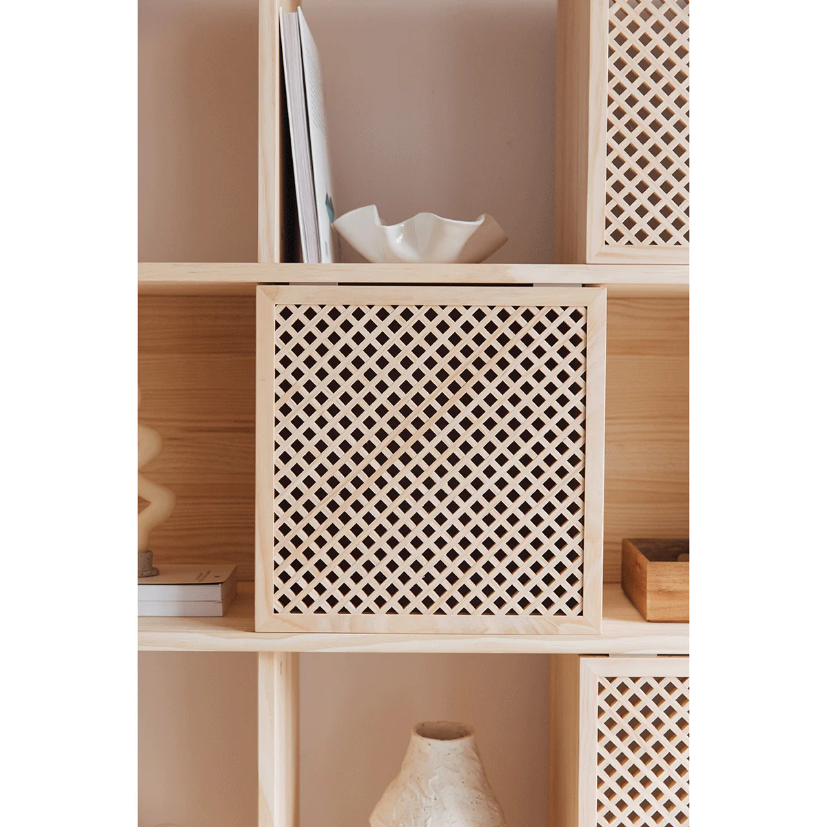Bookcase Blava of pine with 5 or 10 doors 160 cm - Image 2
