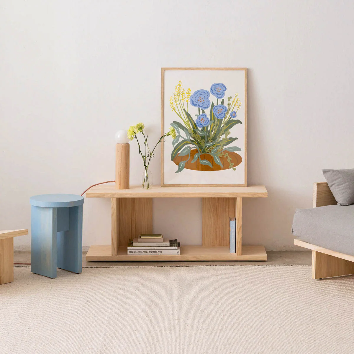 Castell solid wood Bookcase 106.5 x 40.4 cm