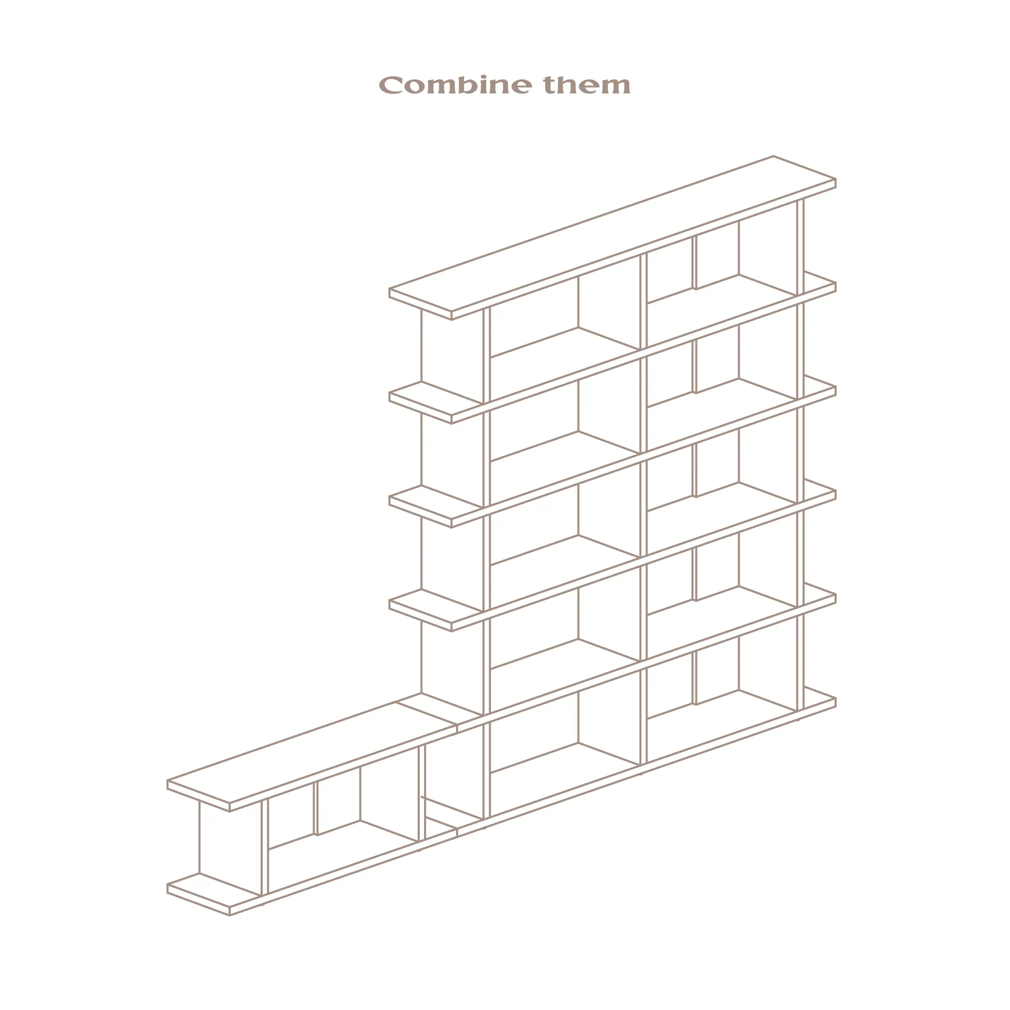 Castell solid wood Bookcase 106.5 x 40.4 cm - Image 8