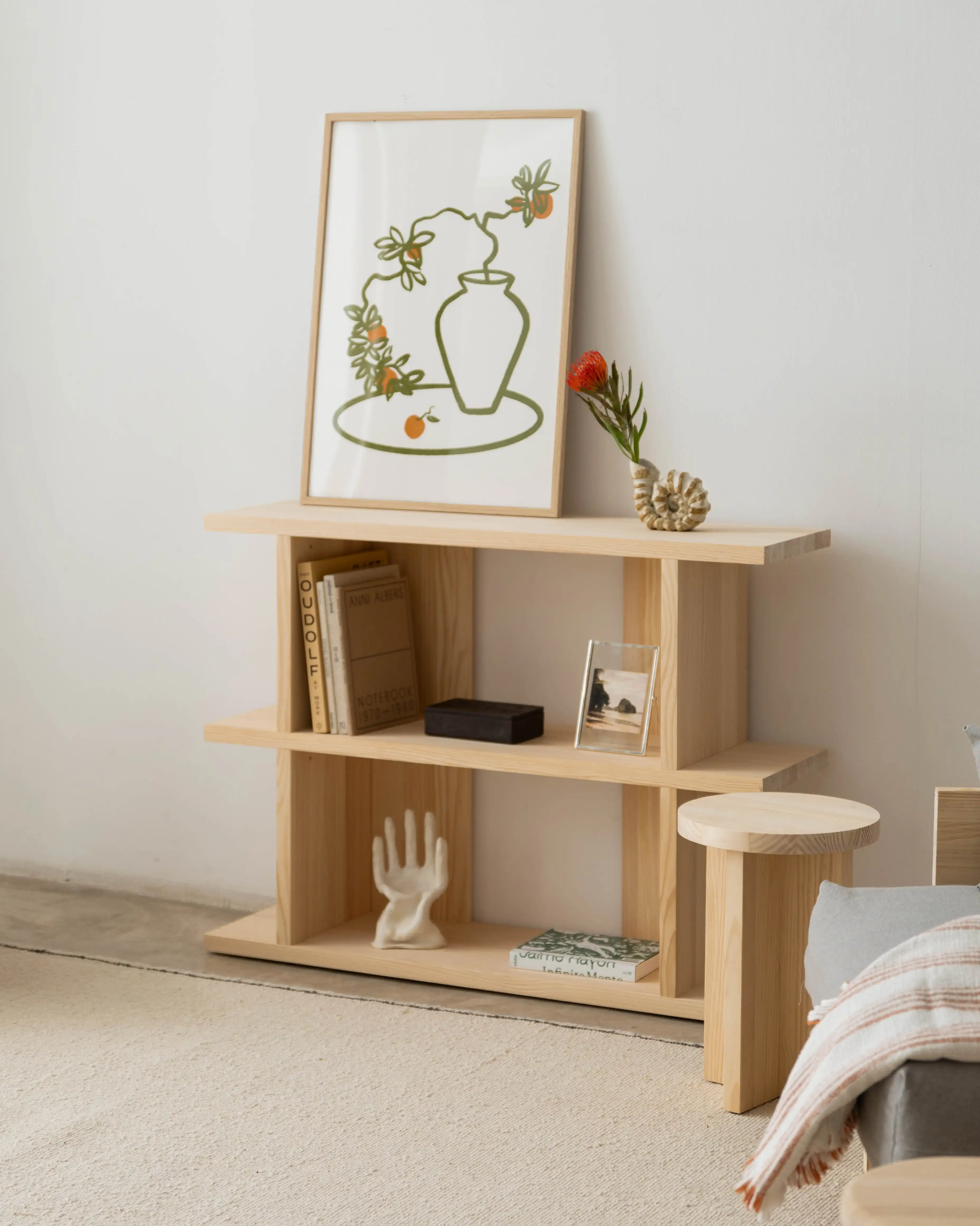 Castell solid wood bookcase 106.5 x 77.8 cm - Image 5