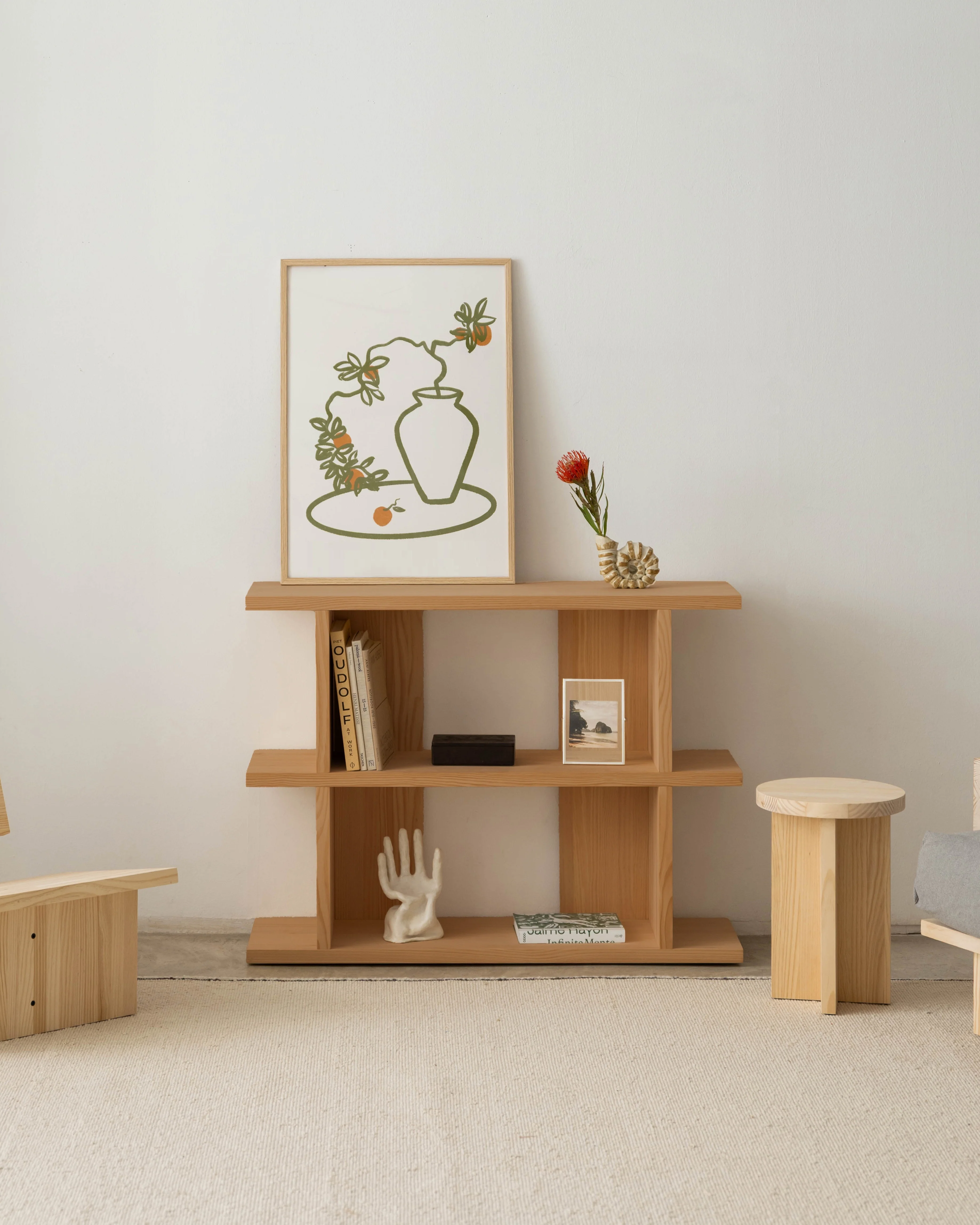 Castell solid wood bookcase 106.5 x 77.8 cm - Image 7