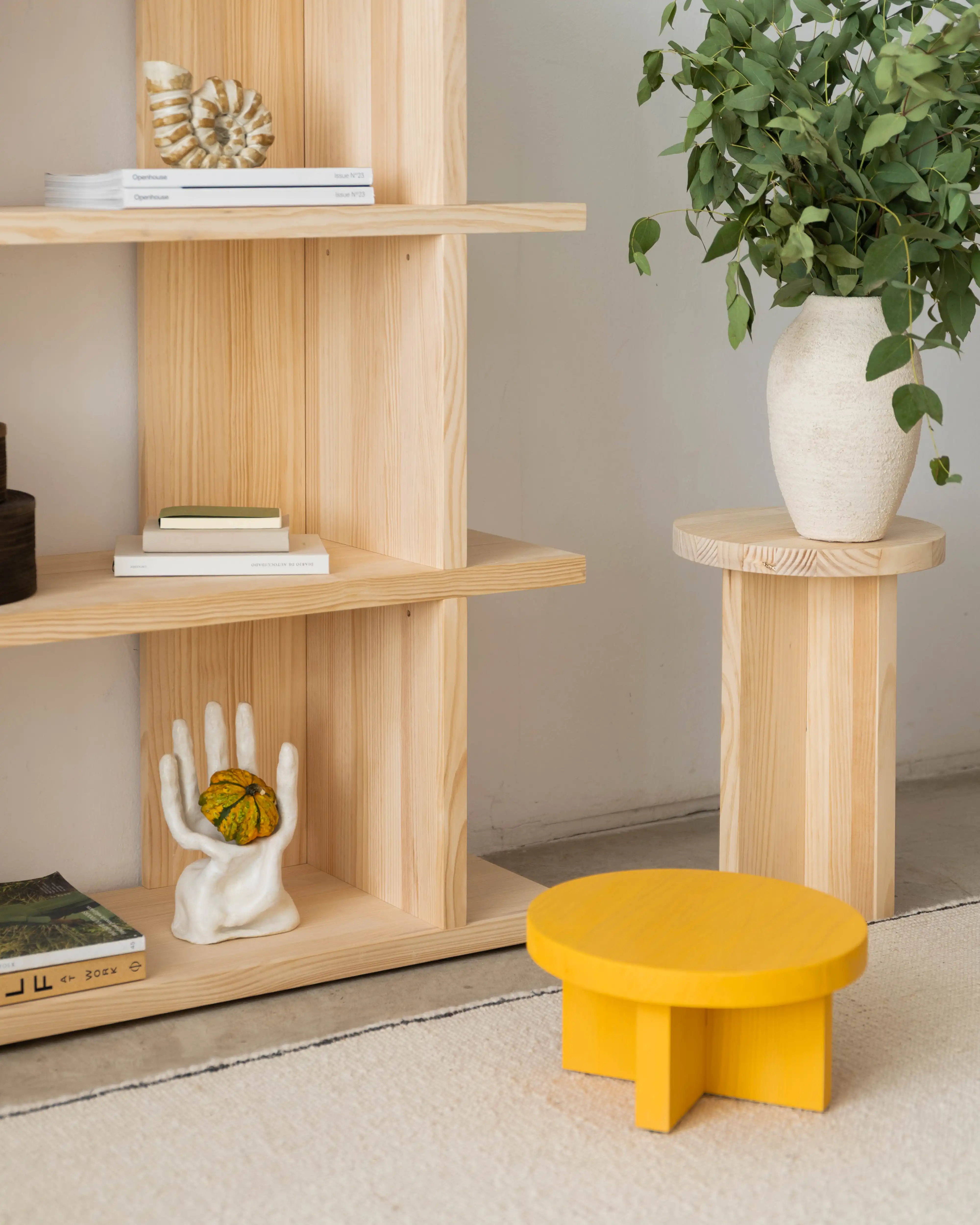 Castell solid wood bookcase 106.5 x 115.2 cm - Image 3