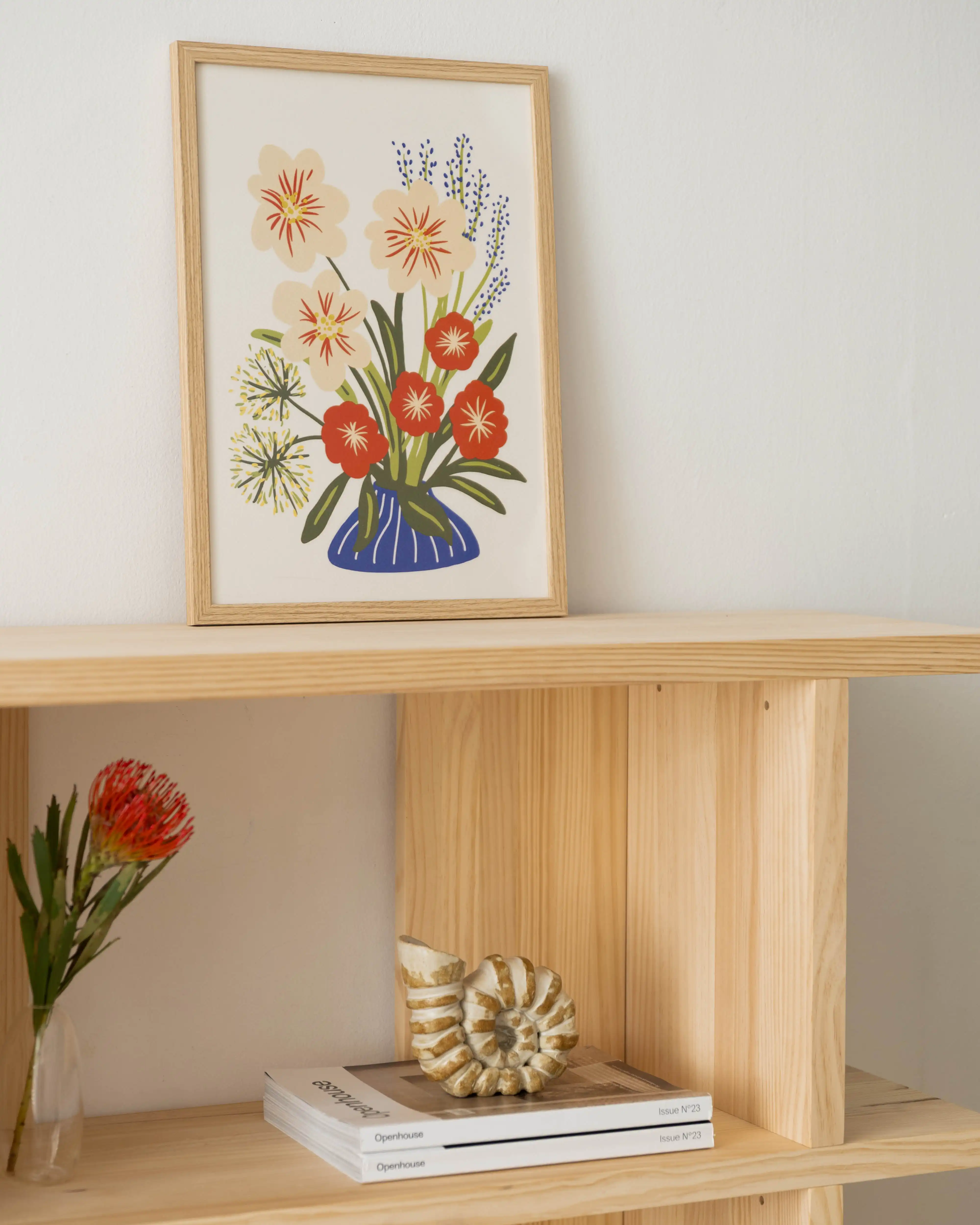 Castell solid wood bookcase 106.5 x 115.2 cm - Image 4