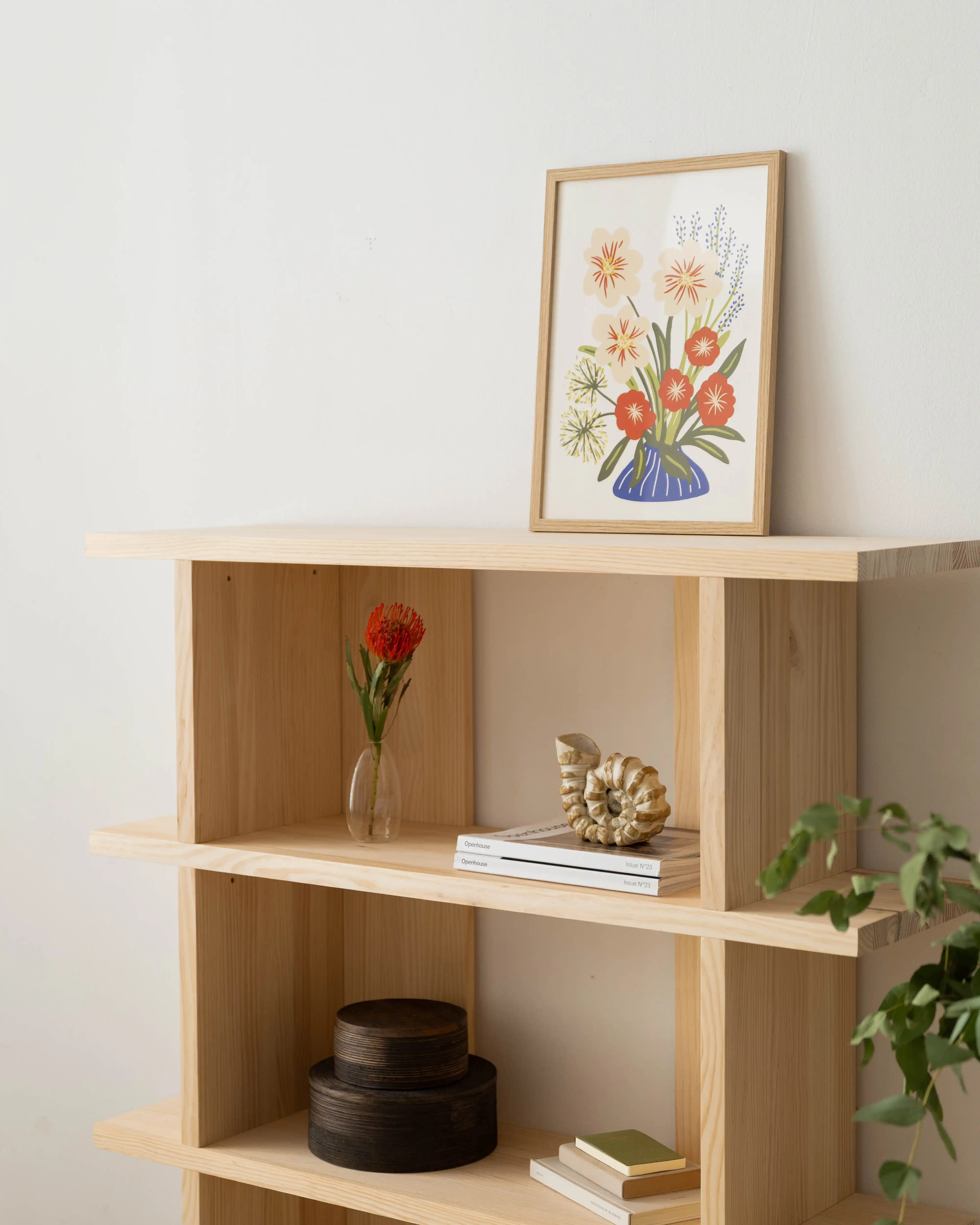 Castell solid wood bookcase 106.5 x 115.2 cm - Image 5