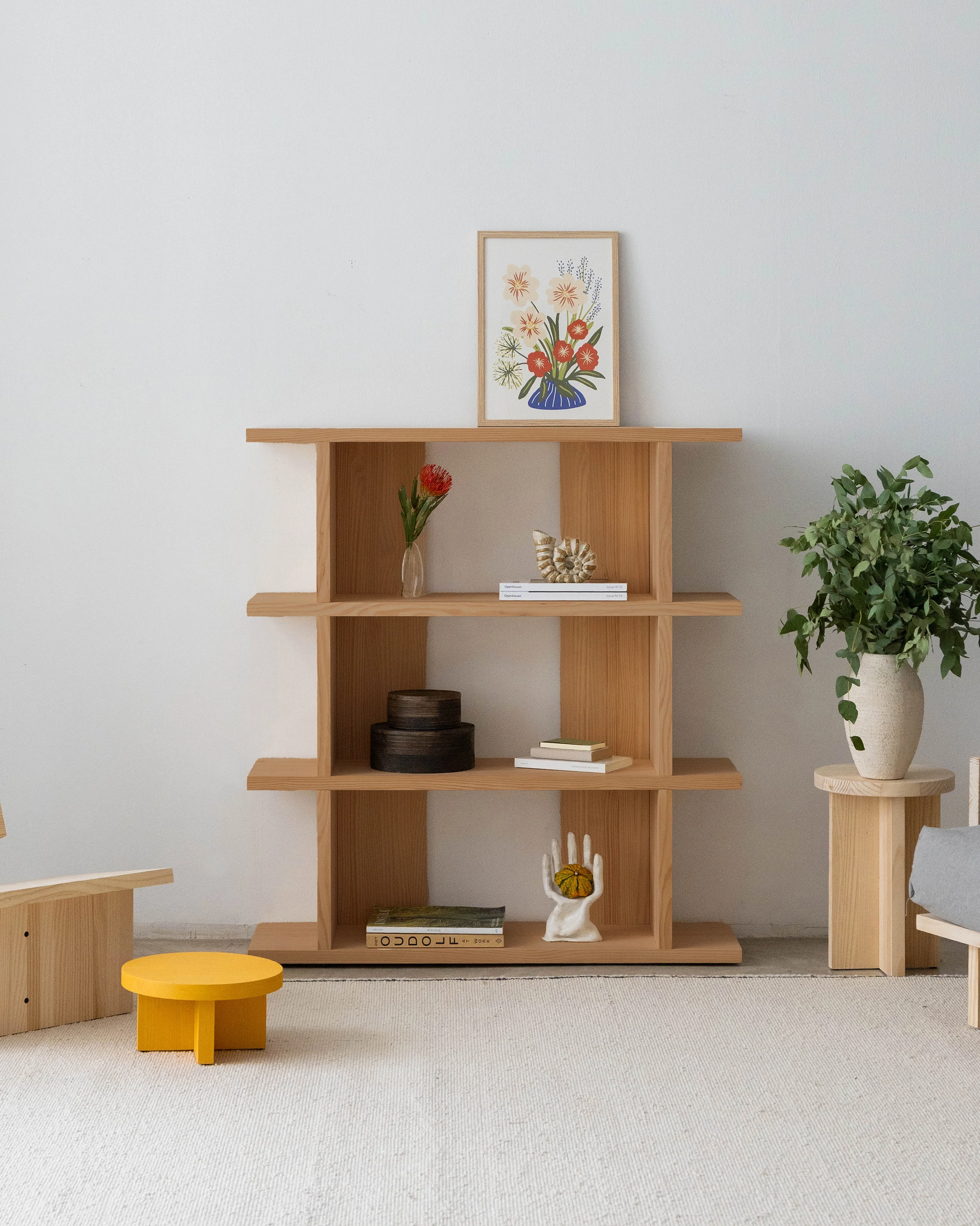 Castell solid wood bookcase 106.5 x 115.2 cm - Image 8