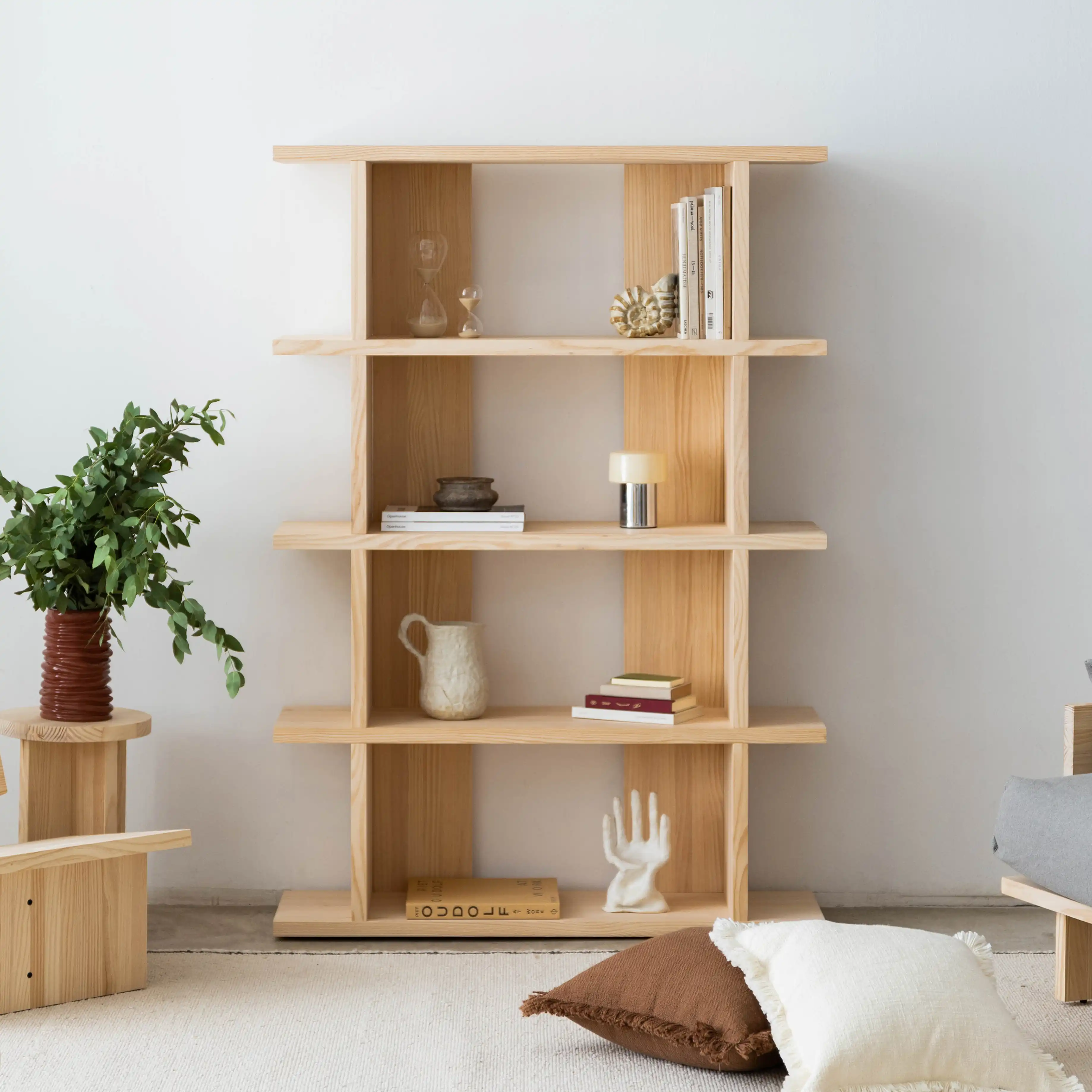 Castell solid wood bookcase 106.5 x 152.6 cm