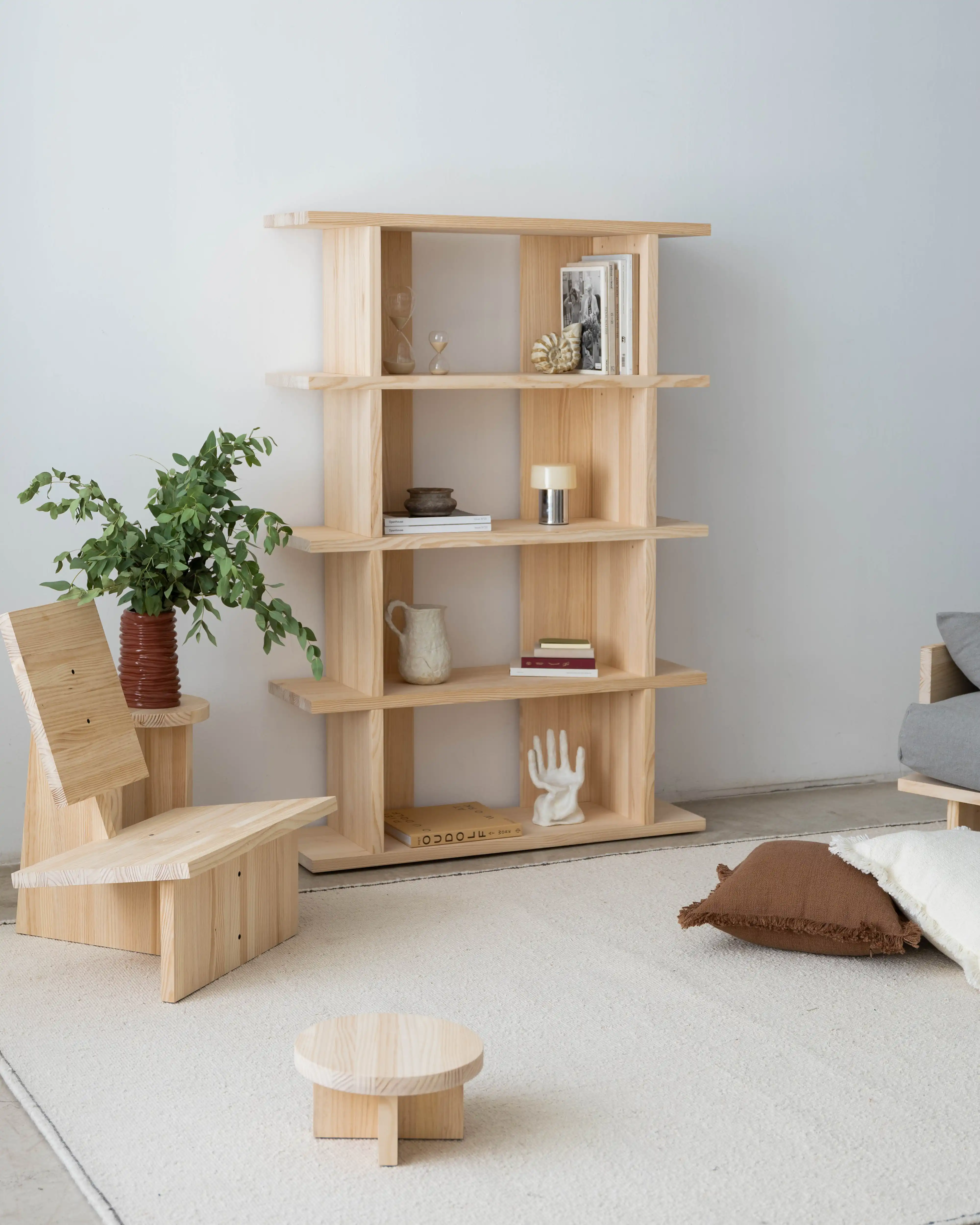 Castell solid wood bookcase 106.5 x 152.6 cm - Image 2