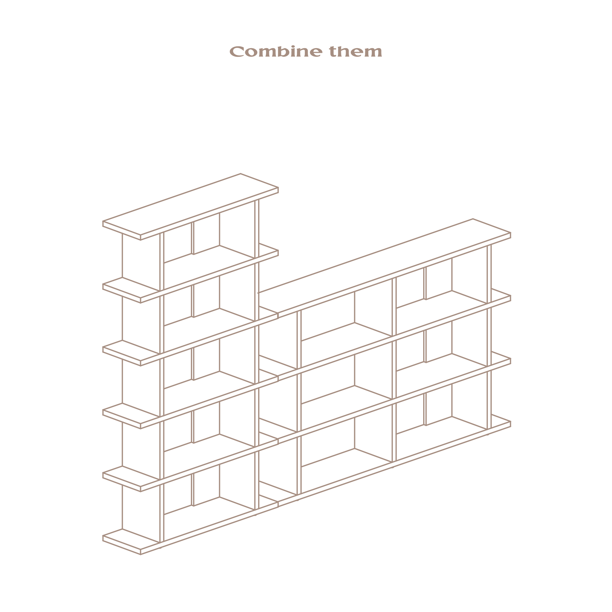 Castell solid wood bookcase 106.5 x 190 cm - Image 10