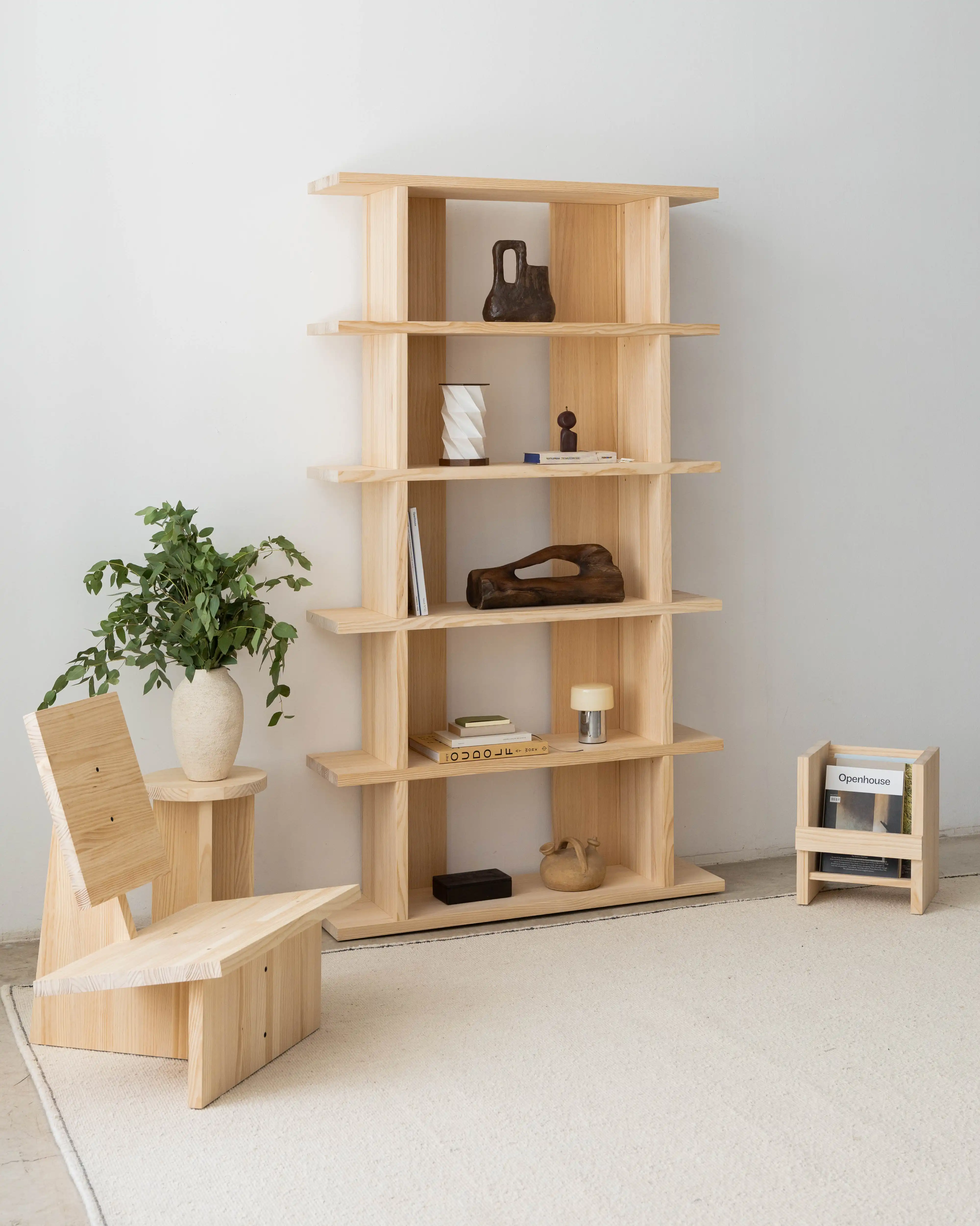 Castell solid wood bookcase 106.5 x 190 cm - Image 2
