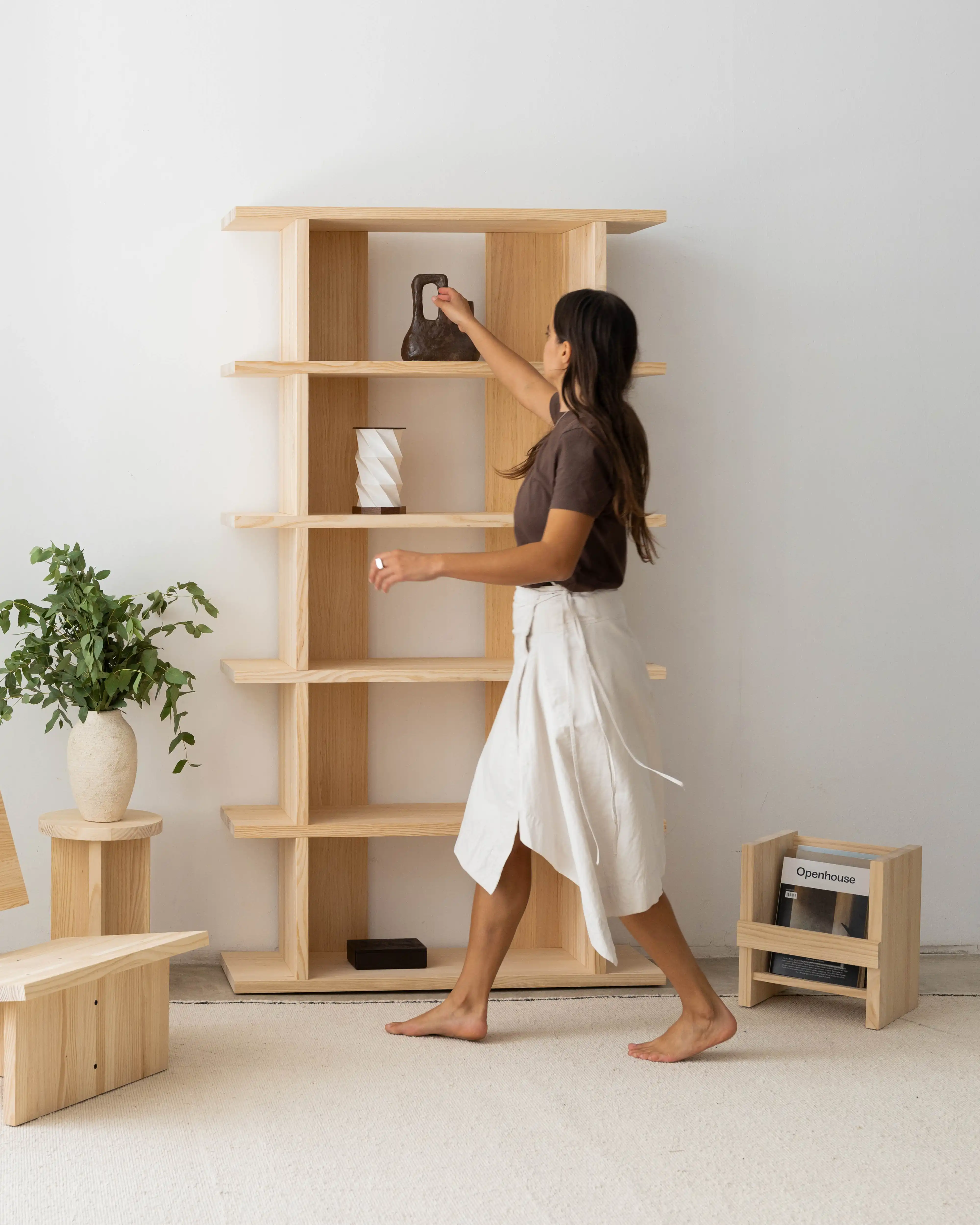 Castell solid wood bookcase 106.5 x 190 cm - Image 9