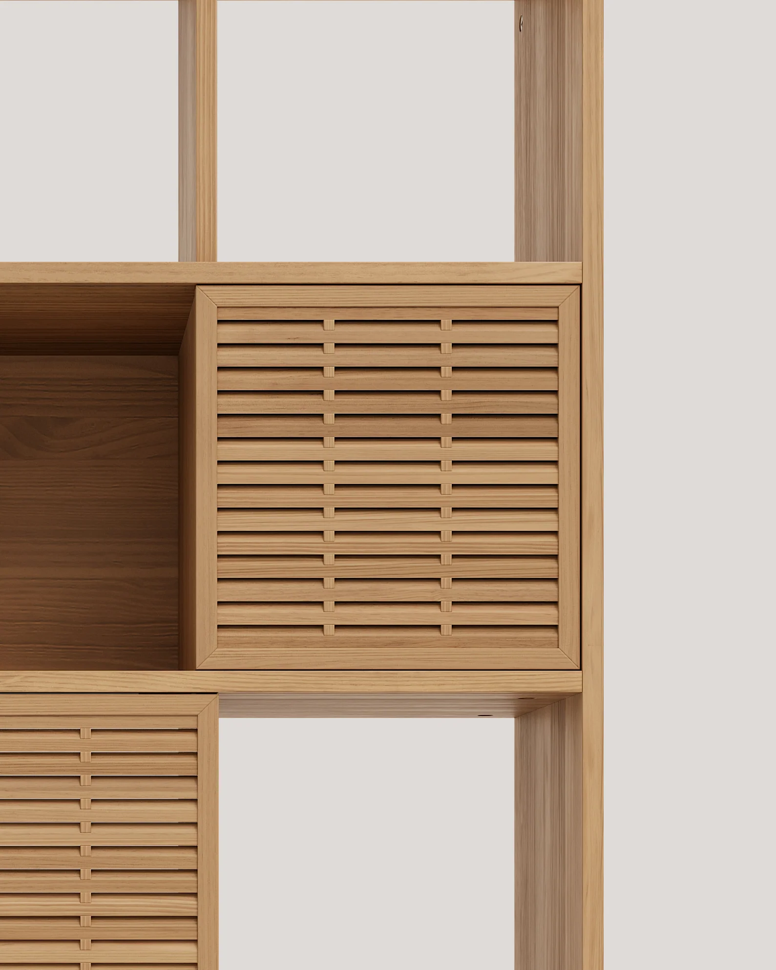 Bookcase Estreta in pine with 5 doors 98 cm - Image 11