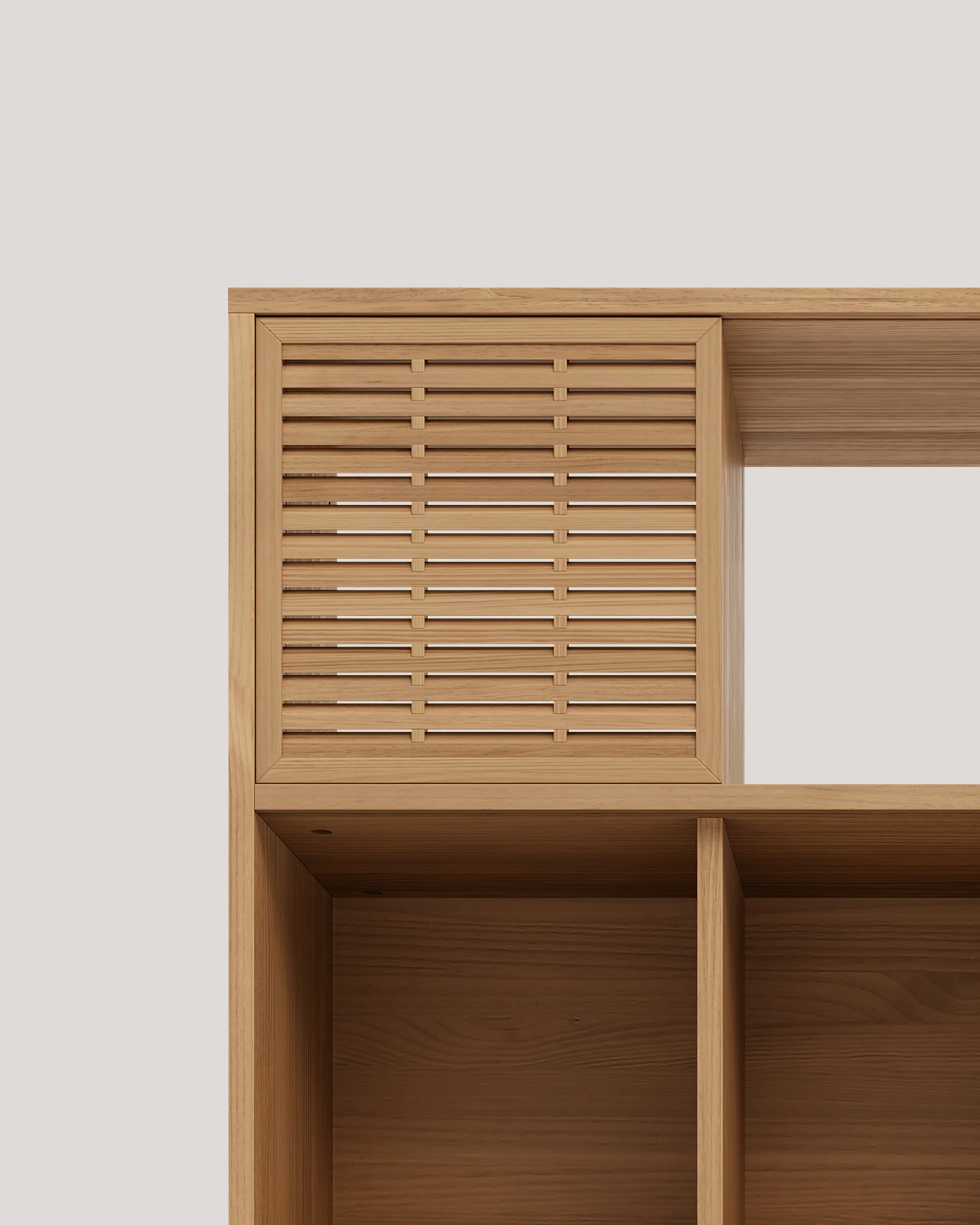 Bookcase Estreta in pine with 5 doors 98 cm - Image 12