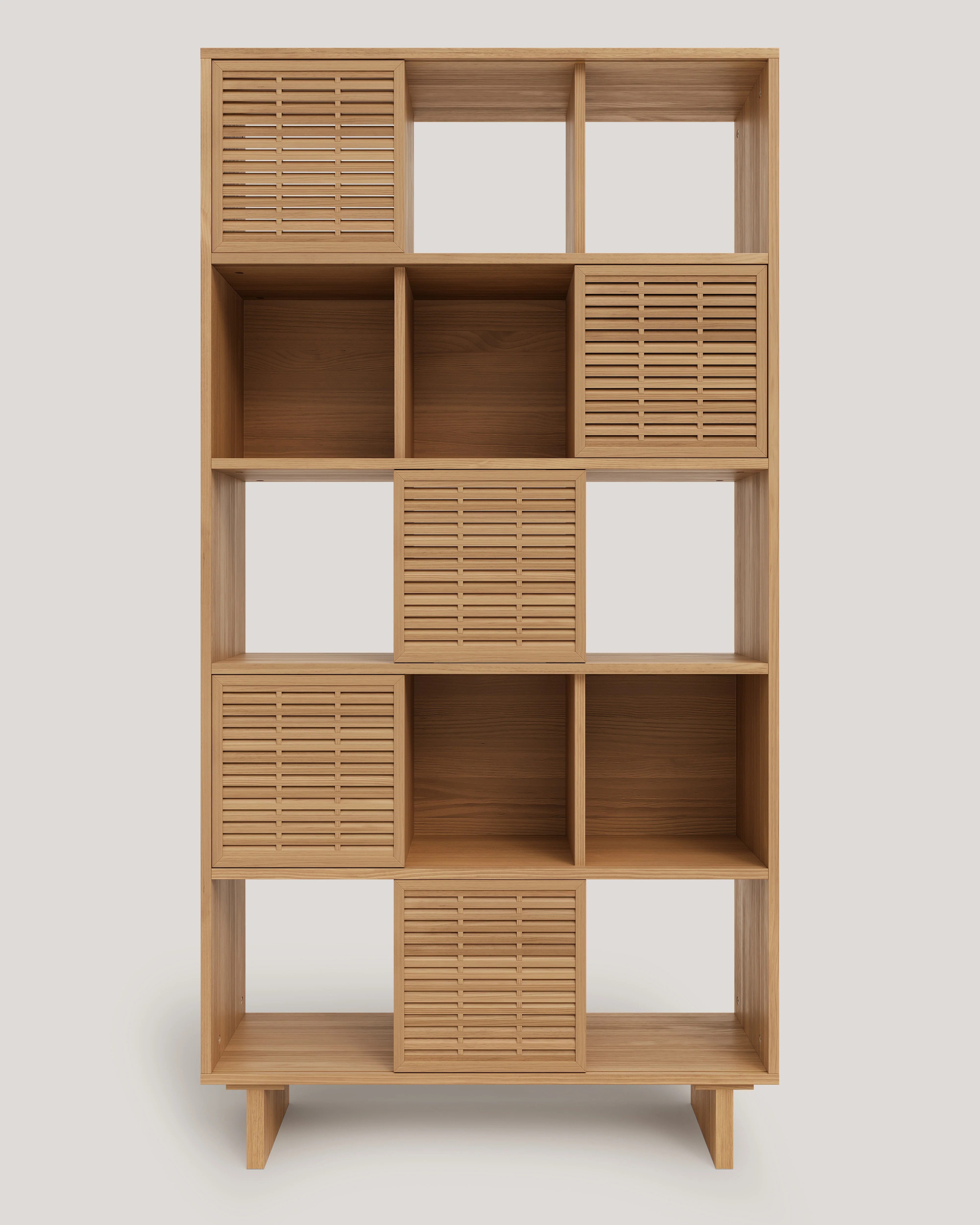 Bookcase Estreta in pine with 5 doors 98 cm - Image 13