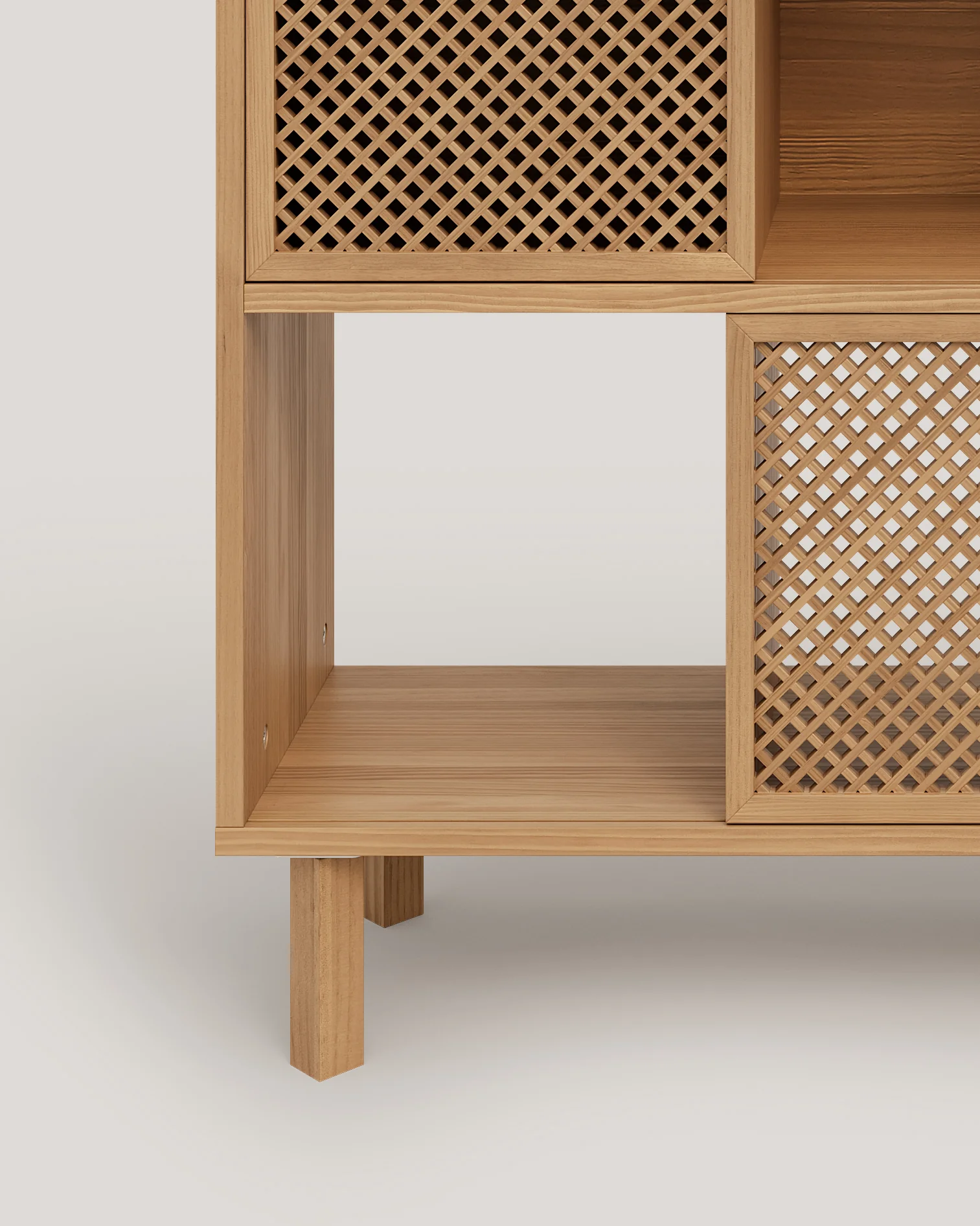 Bookcase Freda in pine with 5 doors 98 cm - Image 8