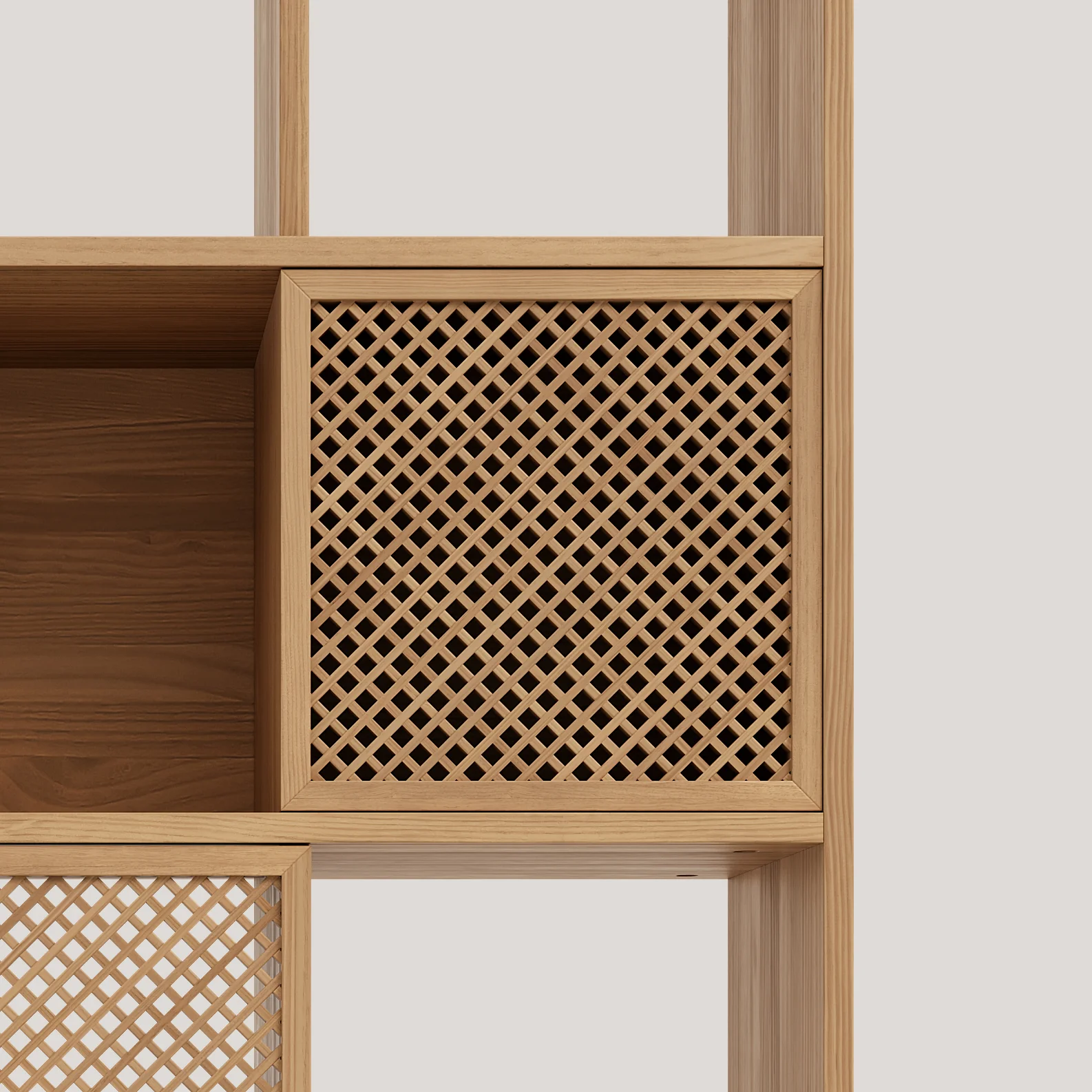 Bookcase Freda in pine with 5 doors 98 cm - Image 9