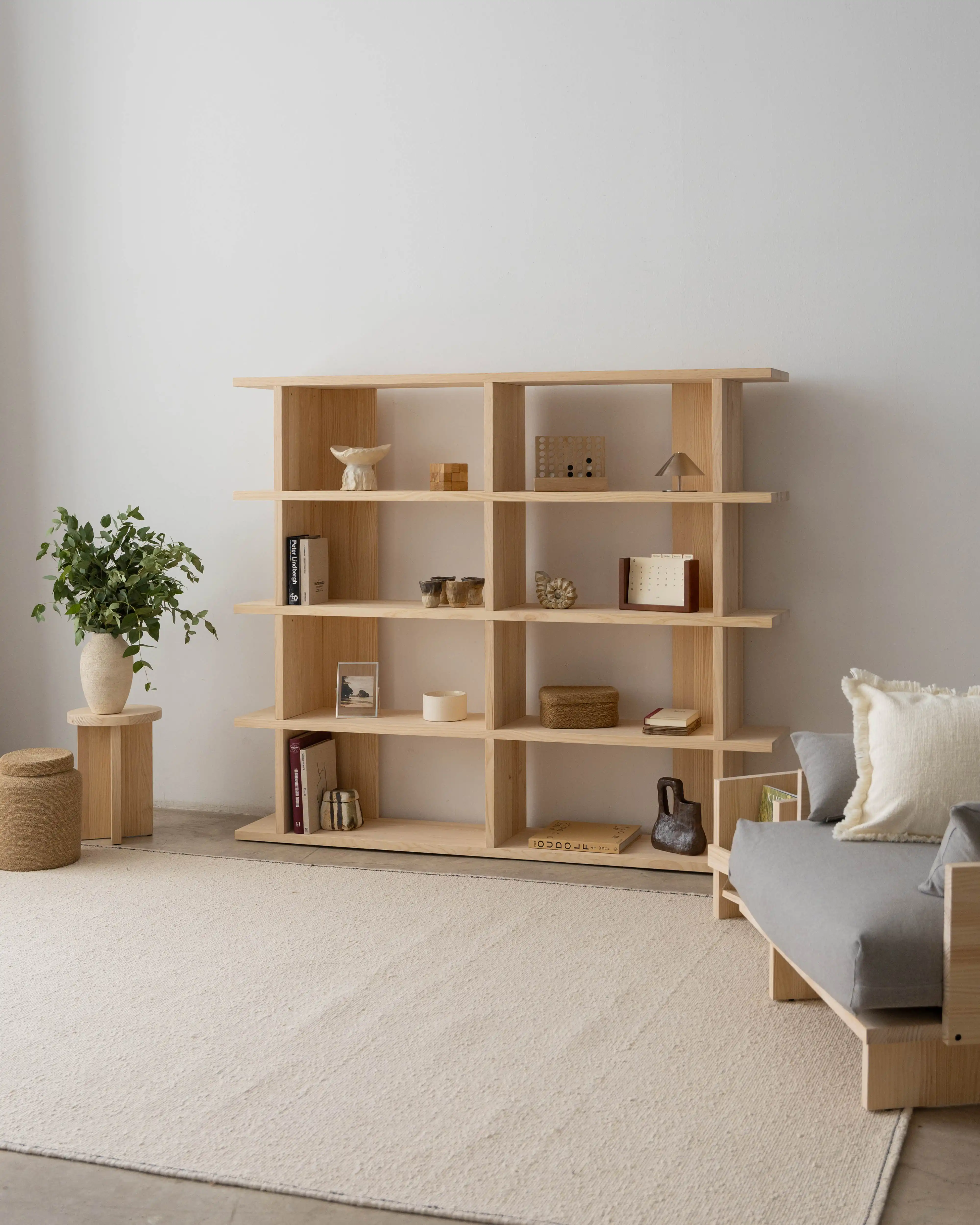 Montgó solid wood bookcase 180 x 152.6 cm - Image 3