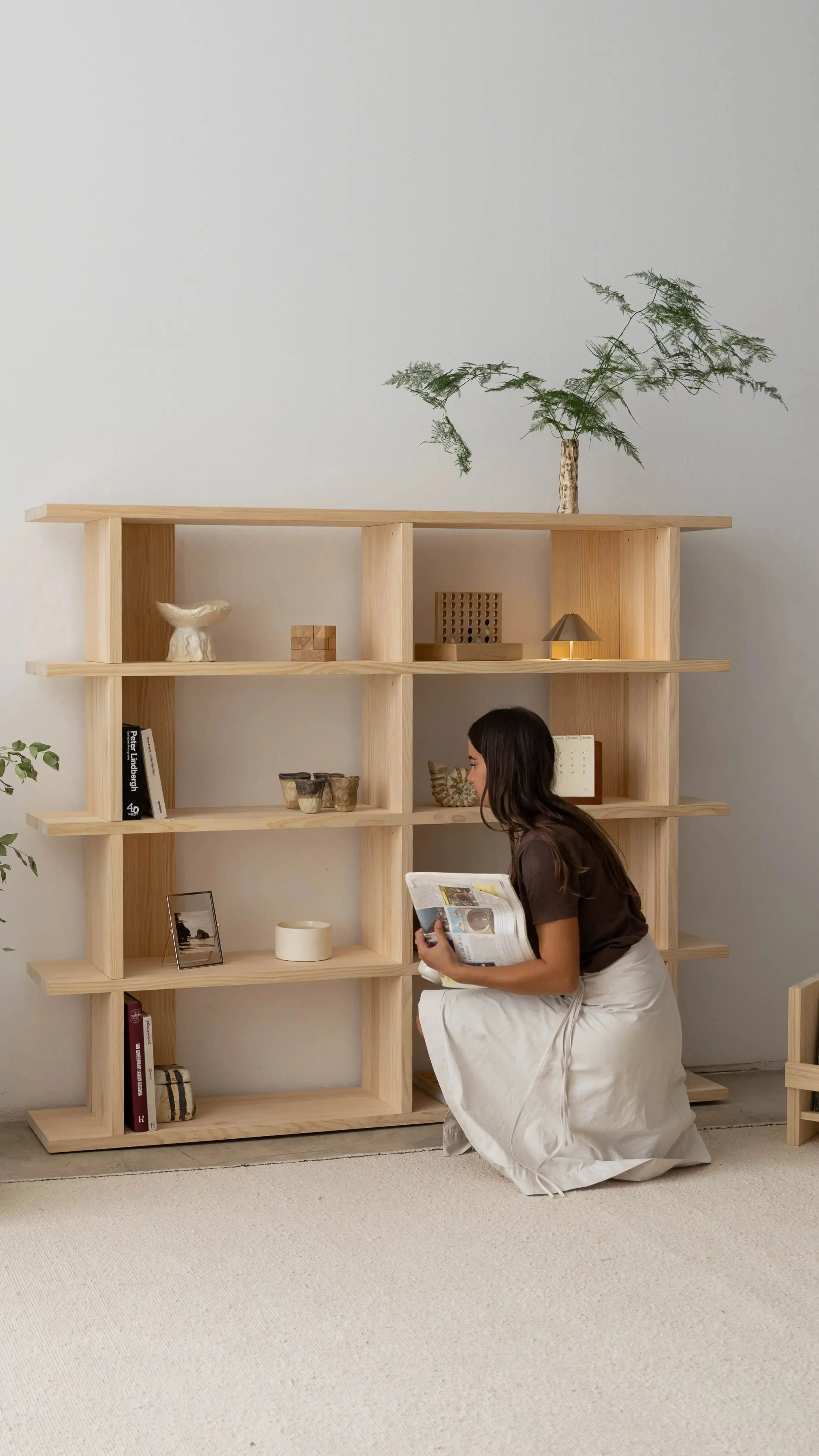 Montgó solid wood bookcase 180 x 152.6 cm - Image 8