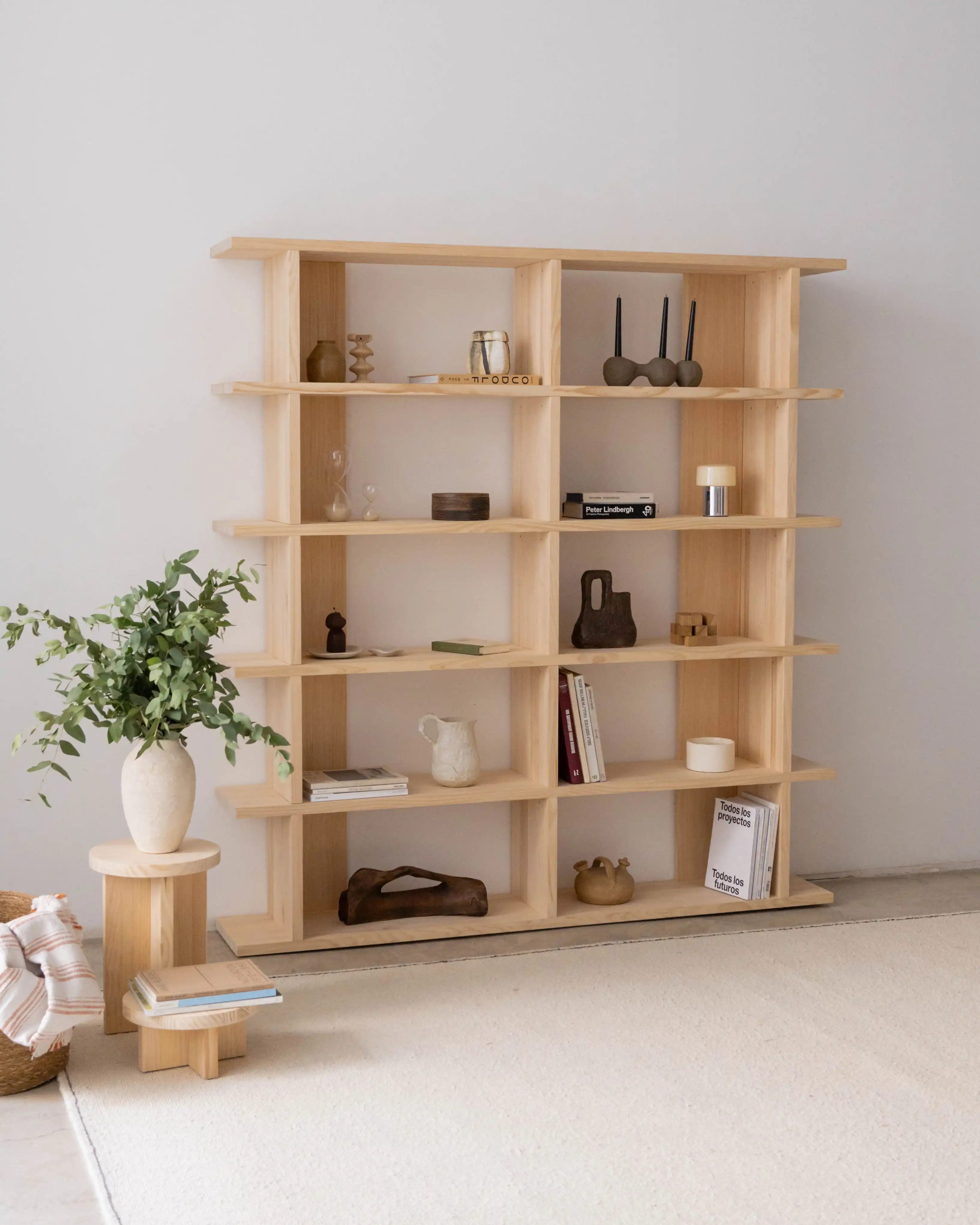 Montgó solid wood bookcase 180 x 190 cm - Image 2