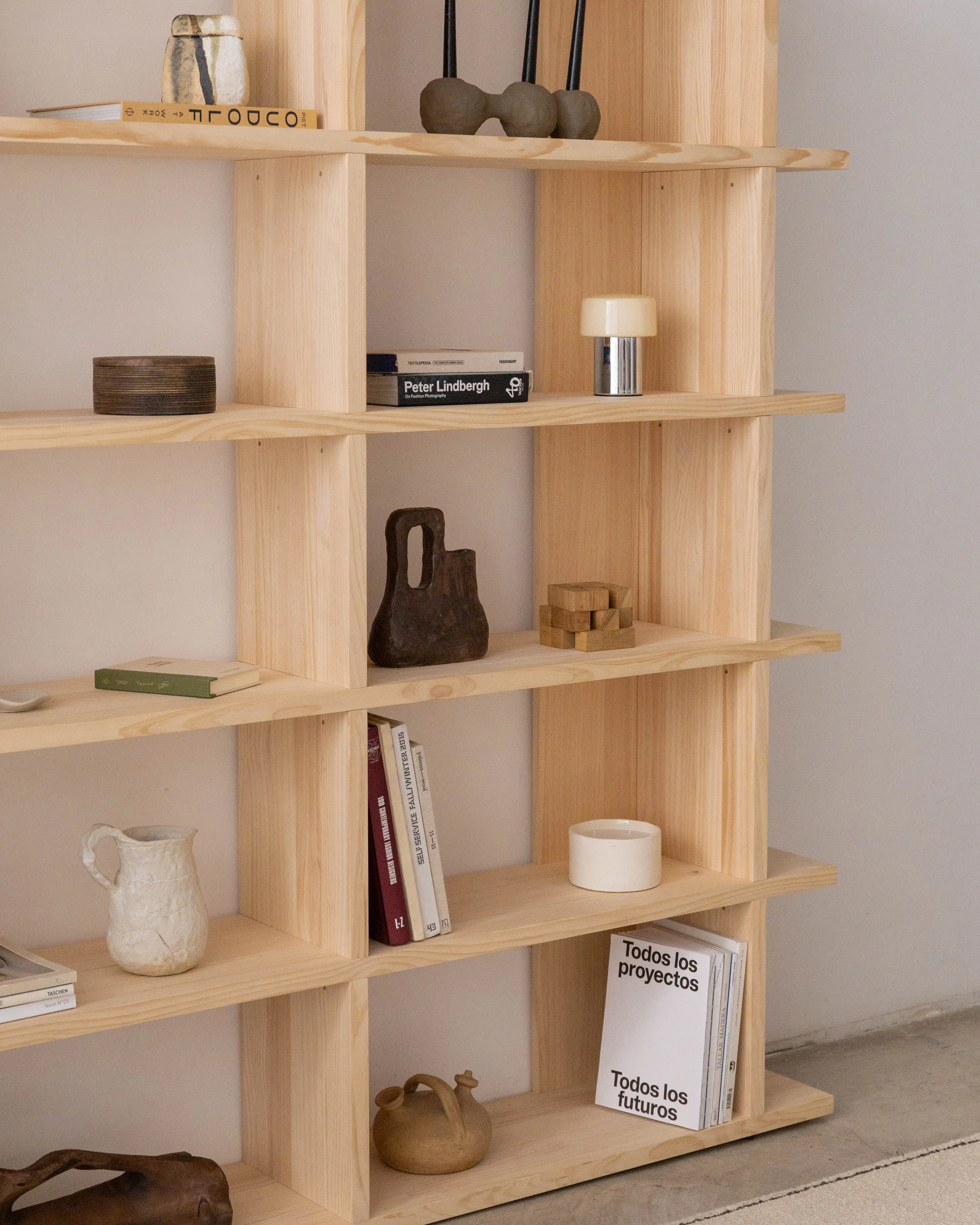 Montgó solid wood bookcase 180 x 190 cm - Image 3