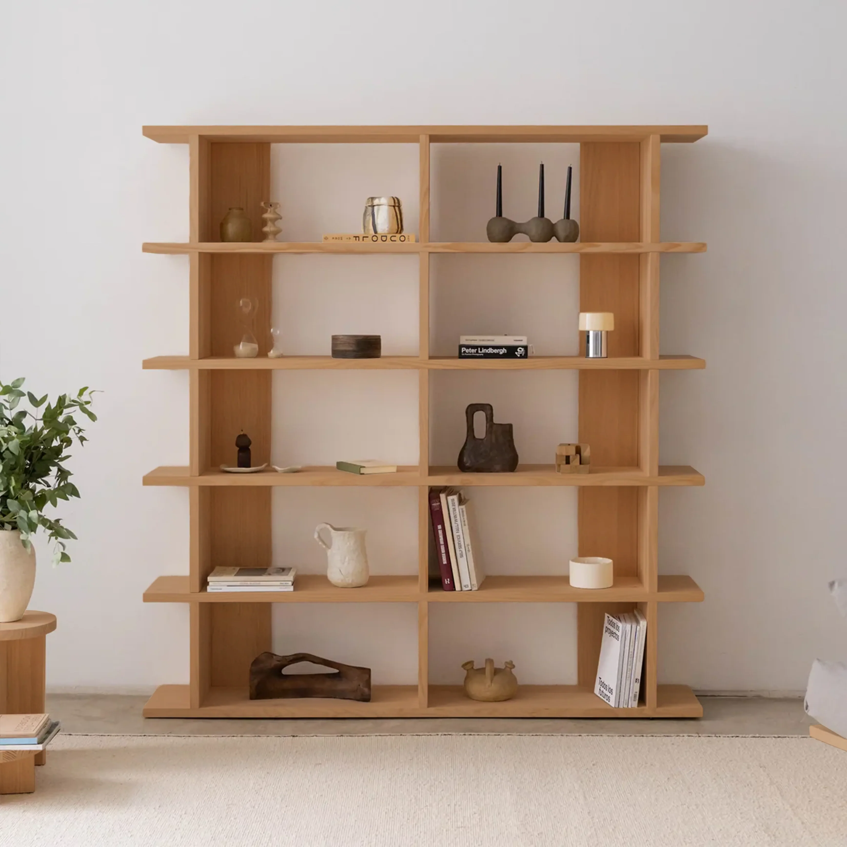 Montgó solid wood bookcase 180 x 190 cm - Image 8
