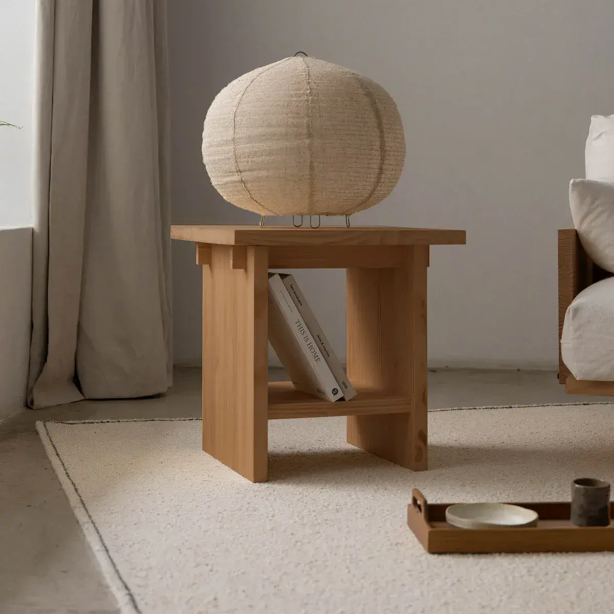 Espart - Side table made of solid pine wood 50 cm - Image 8