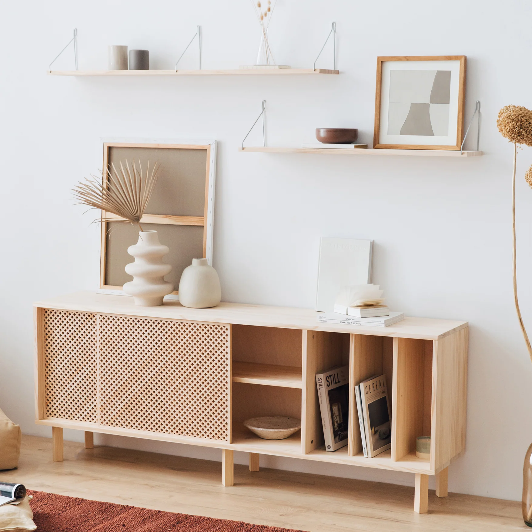 Sideboard Ambolo in pine with 2 doors 170 cm - Image 4