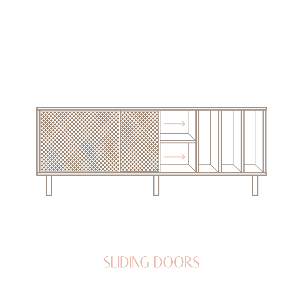 Sideboard Ambolo in pine with 2 doors 170 cm - Image 5