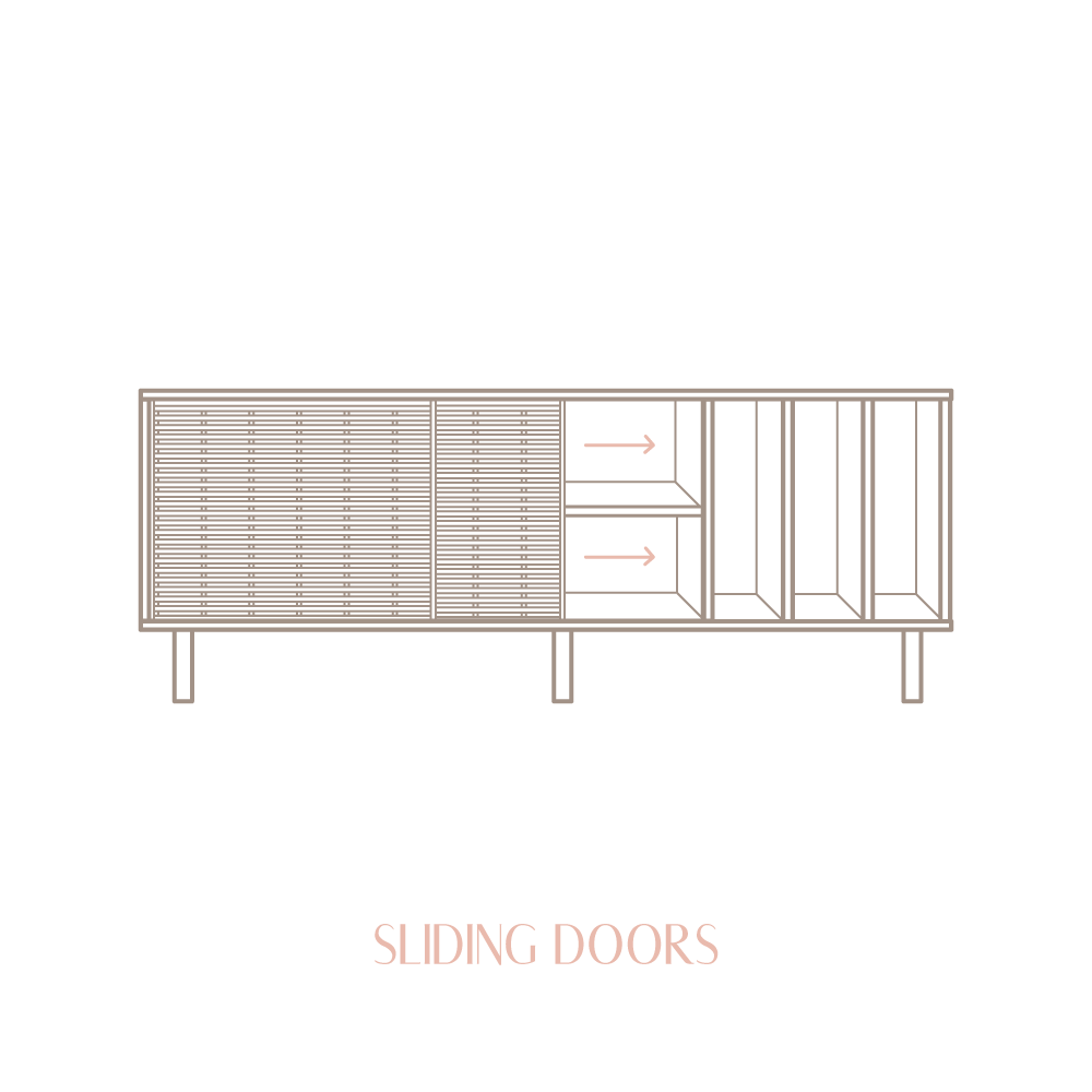 Benissa sideboard in pine with 2 doors 170 cm - Image 7