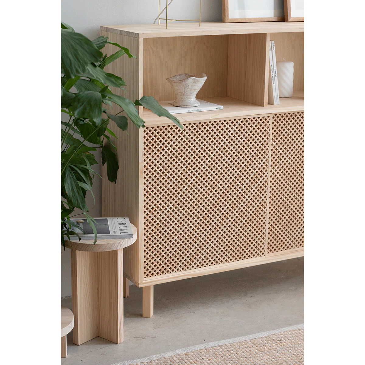 Cadaqués pine sideboard with 2 doors 120 cm - Image 4