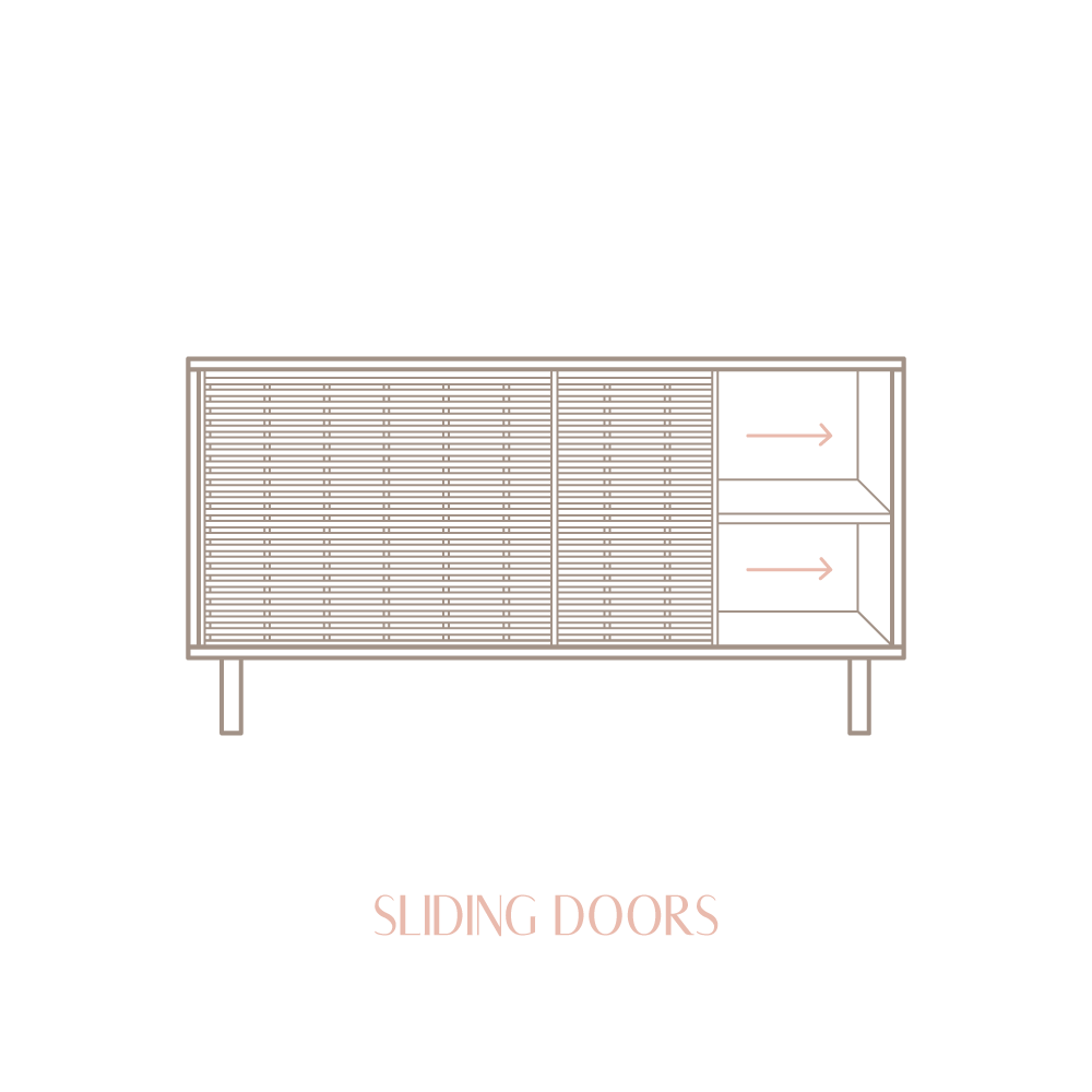 Cala pine sideboard with 2 doors 120 cm - Image 12