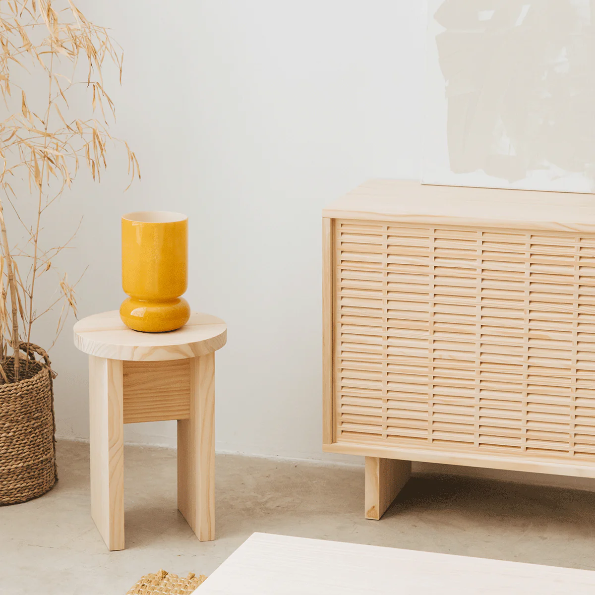 Cala pine sideboard with 2 doors 120 cm - Image 6