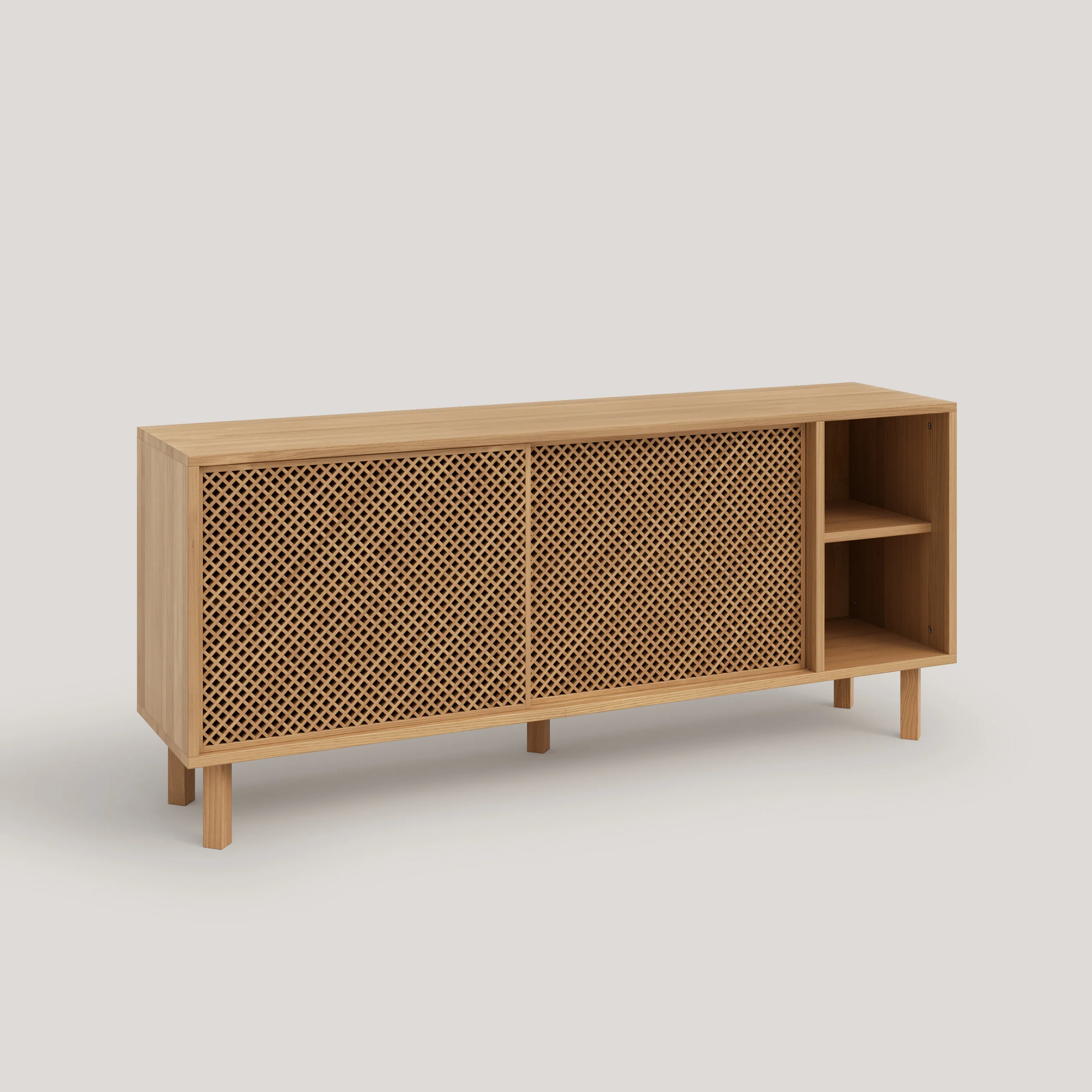 Moraig sideboard in pine with 2 lattice doors 150 cm - Image 8