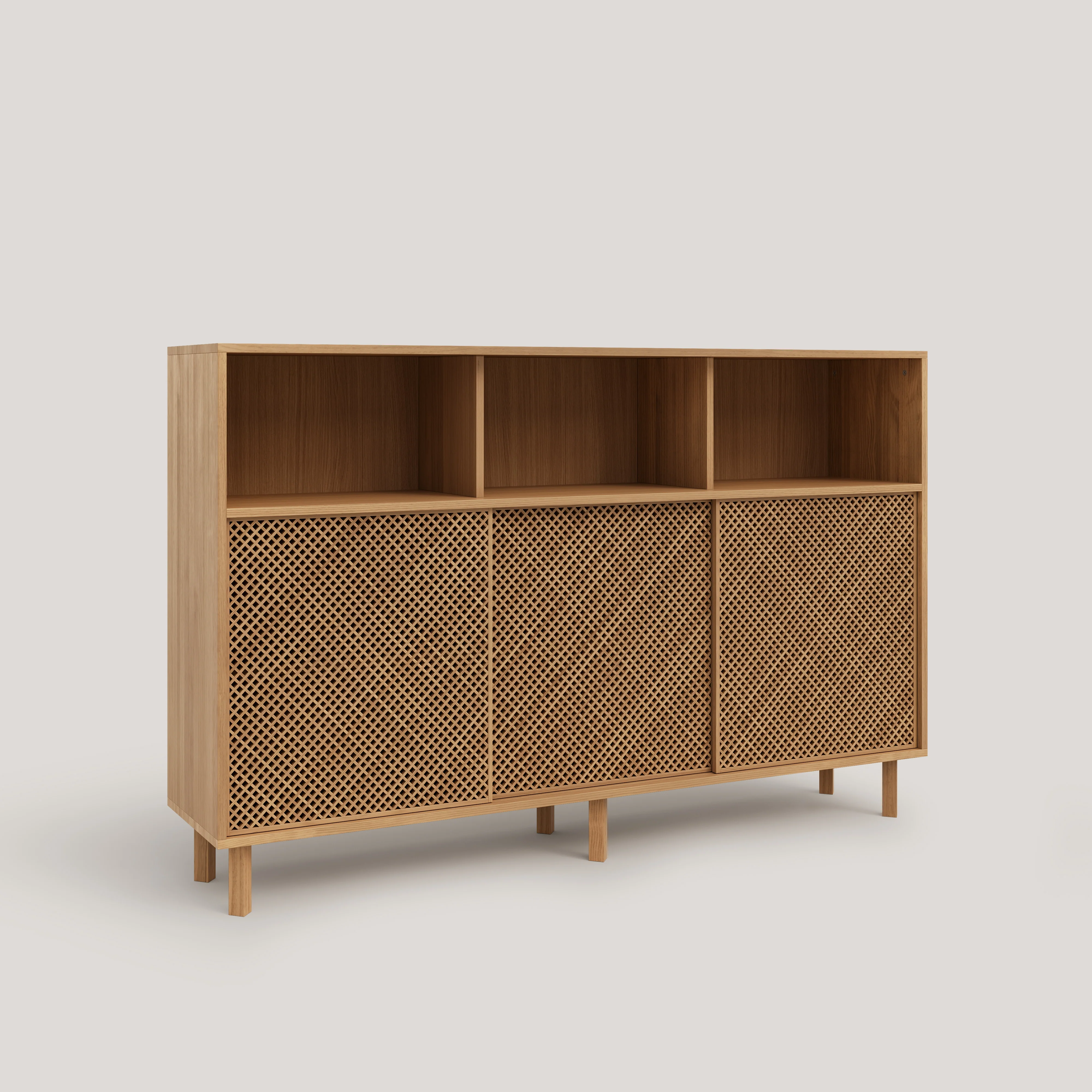 Sideboard Mundina in pine with 3 doors 180 cm - Image 7