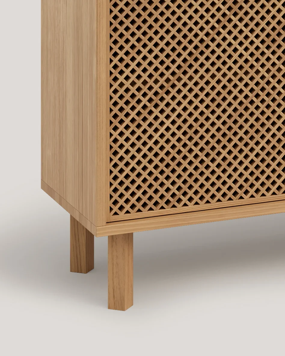 Sideboard Mundina in pine with 3 doors 180 cm - Image 8