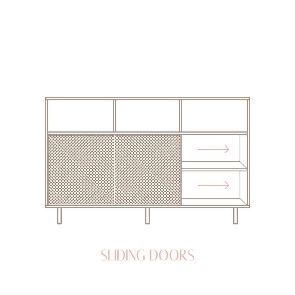 Sideboard Mundina in pine with 3 doors 180 cm - Image 9