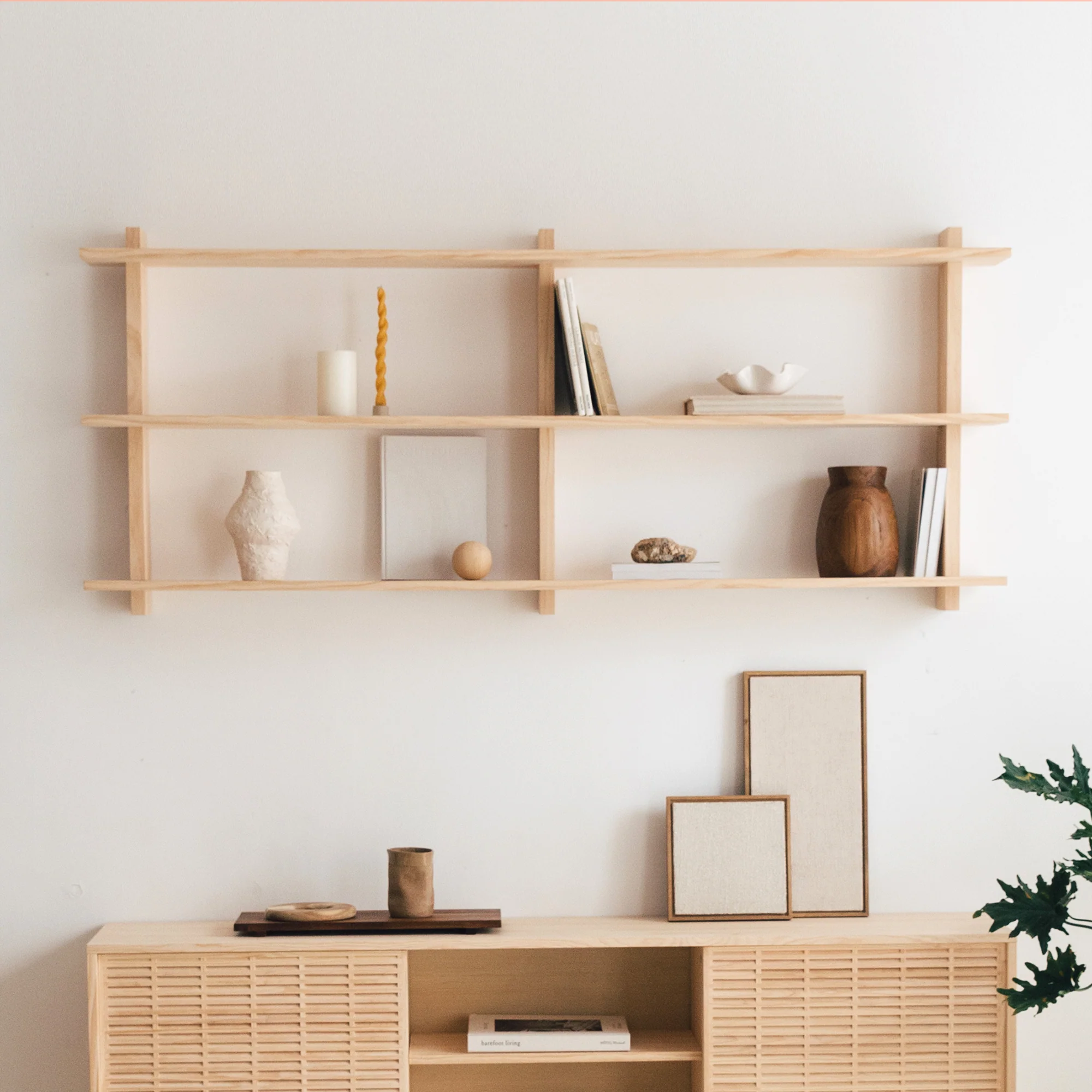 Miramar floating triple shelf from 90 cm to 180 cm