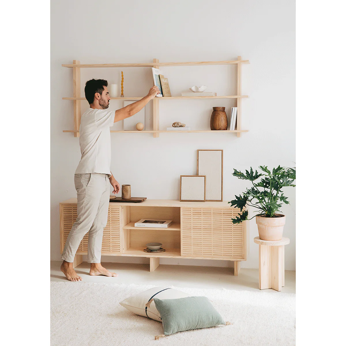 Miramar floating triple shelf from 90 cm to 180 cm - Image 2