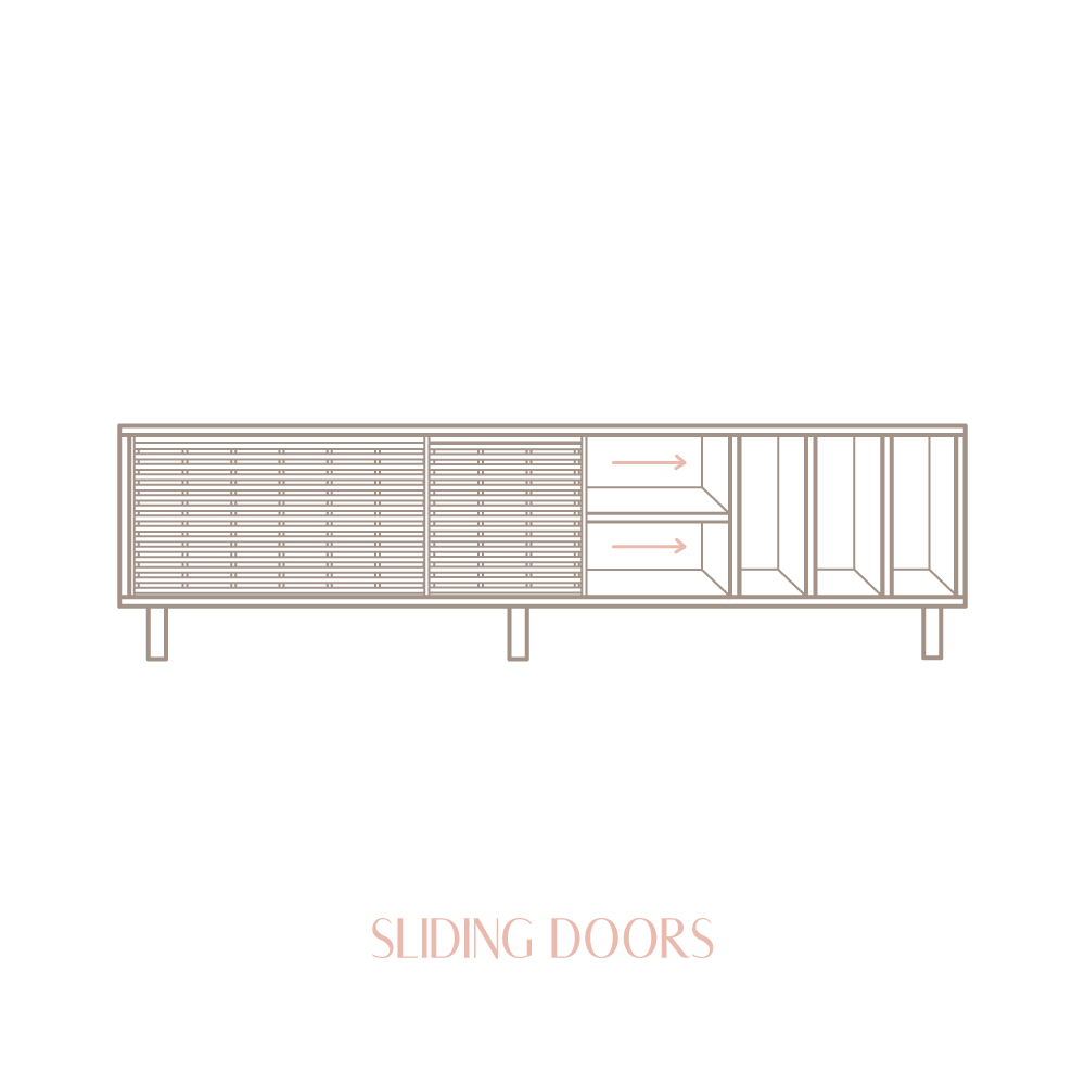 Gavina TV stand of pine with 2 mallorquina doors 170 cm - Image 10