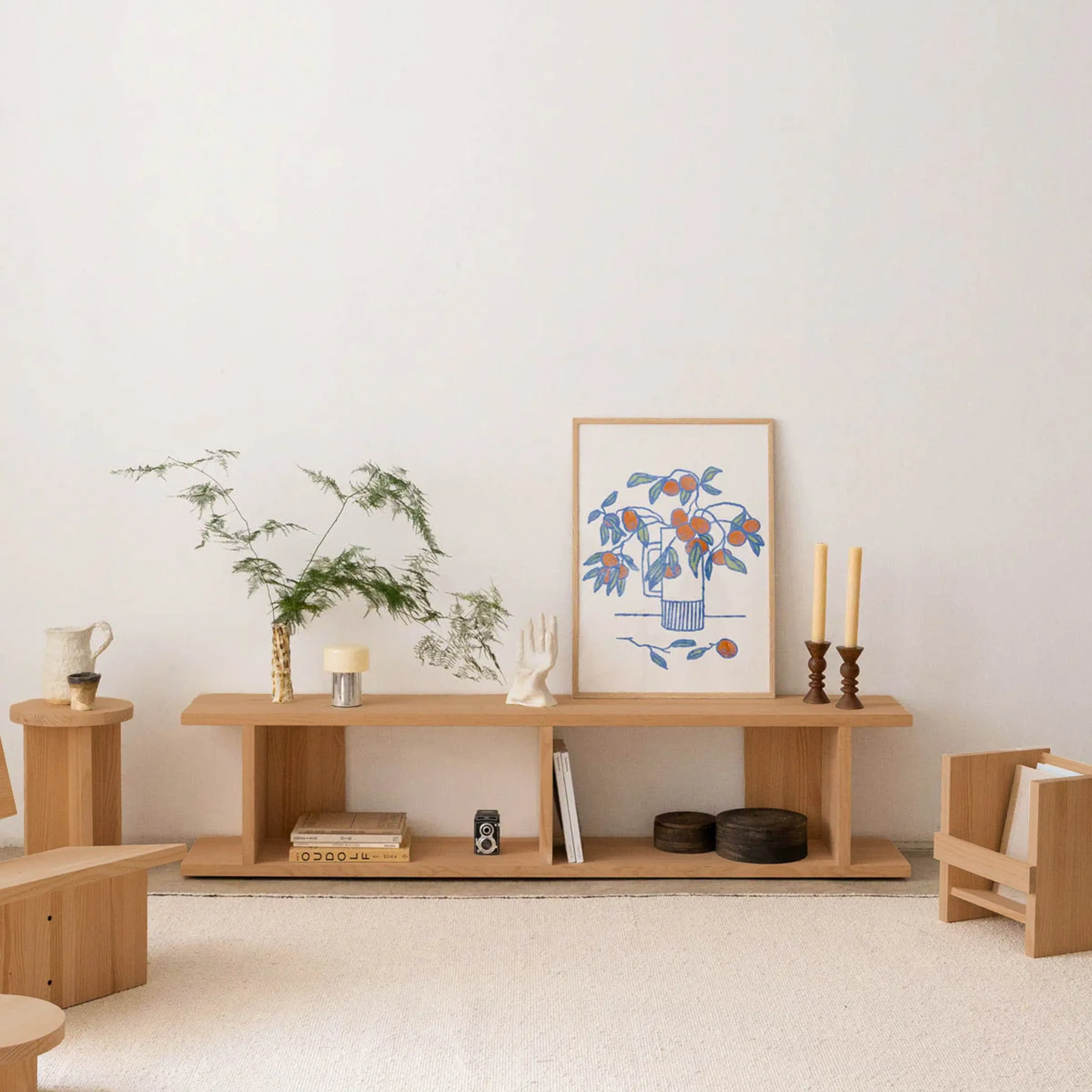 Montgó solid wood TV stand 180 x 40.4 cm - Image 10