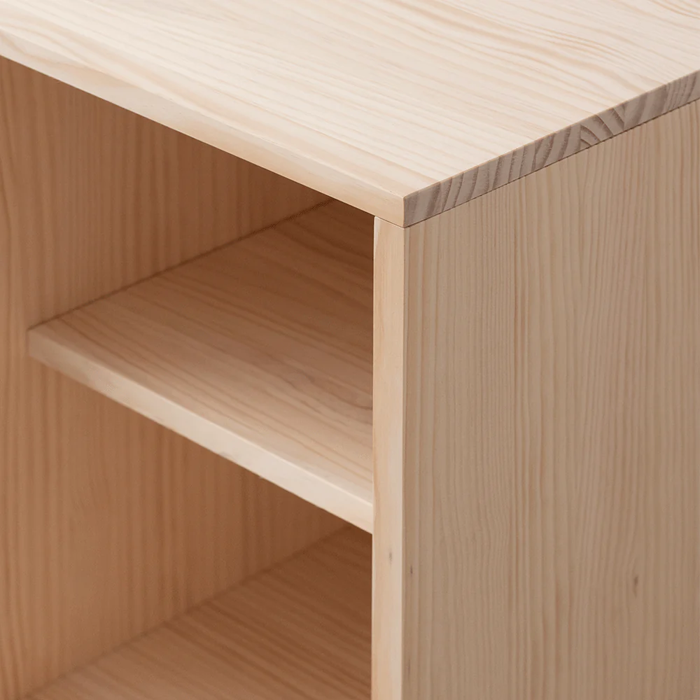 Mora TV stand of pine with 2 lattice doors 150 cm - Image 5
