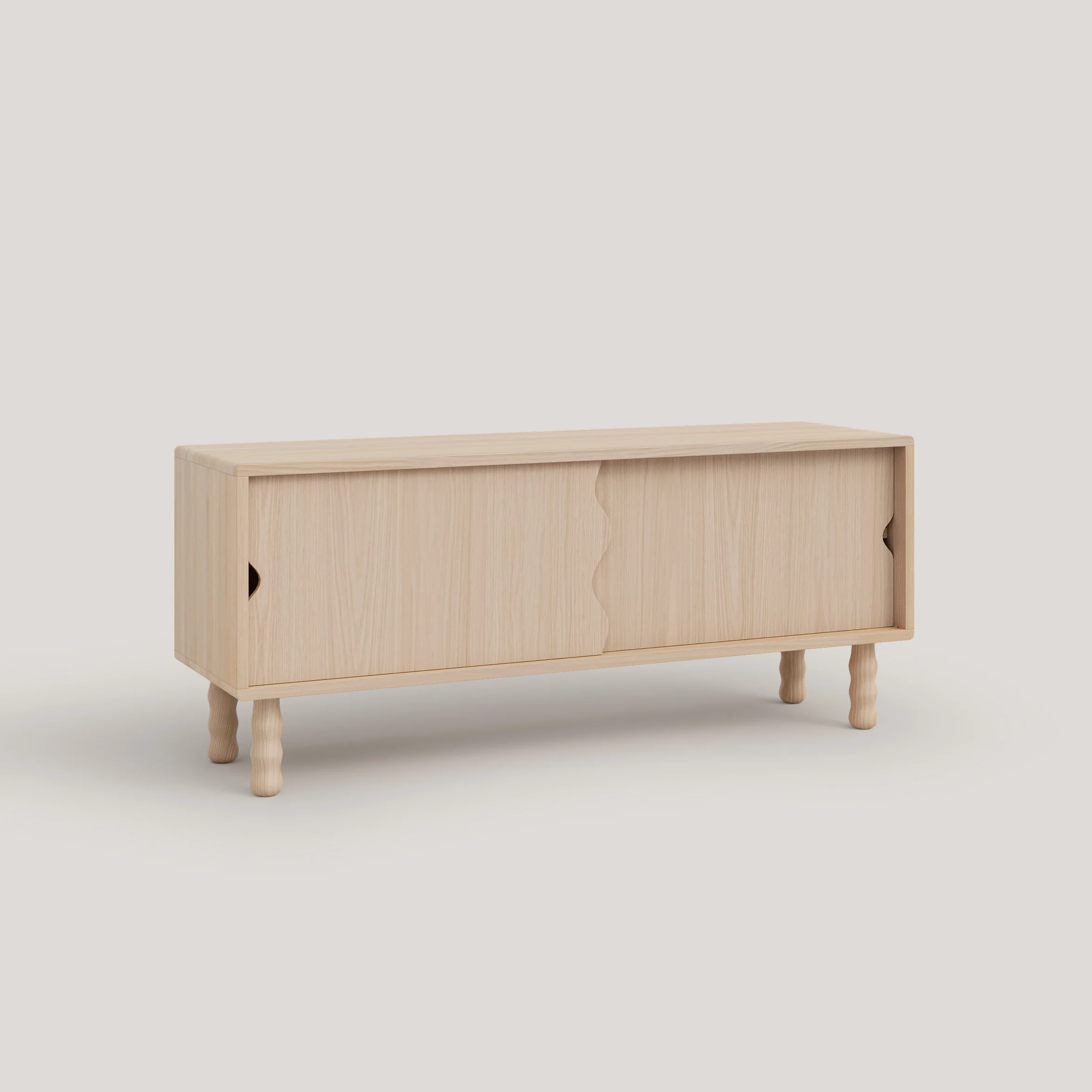 Moreta TV stand in solid wood with 2 doors 120 cm - Image 9