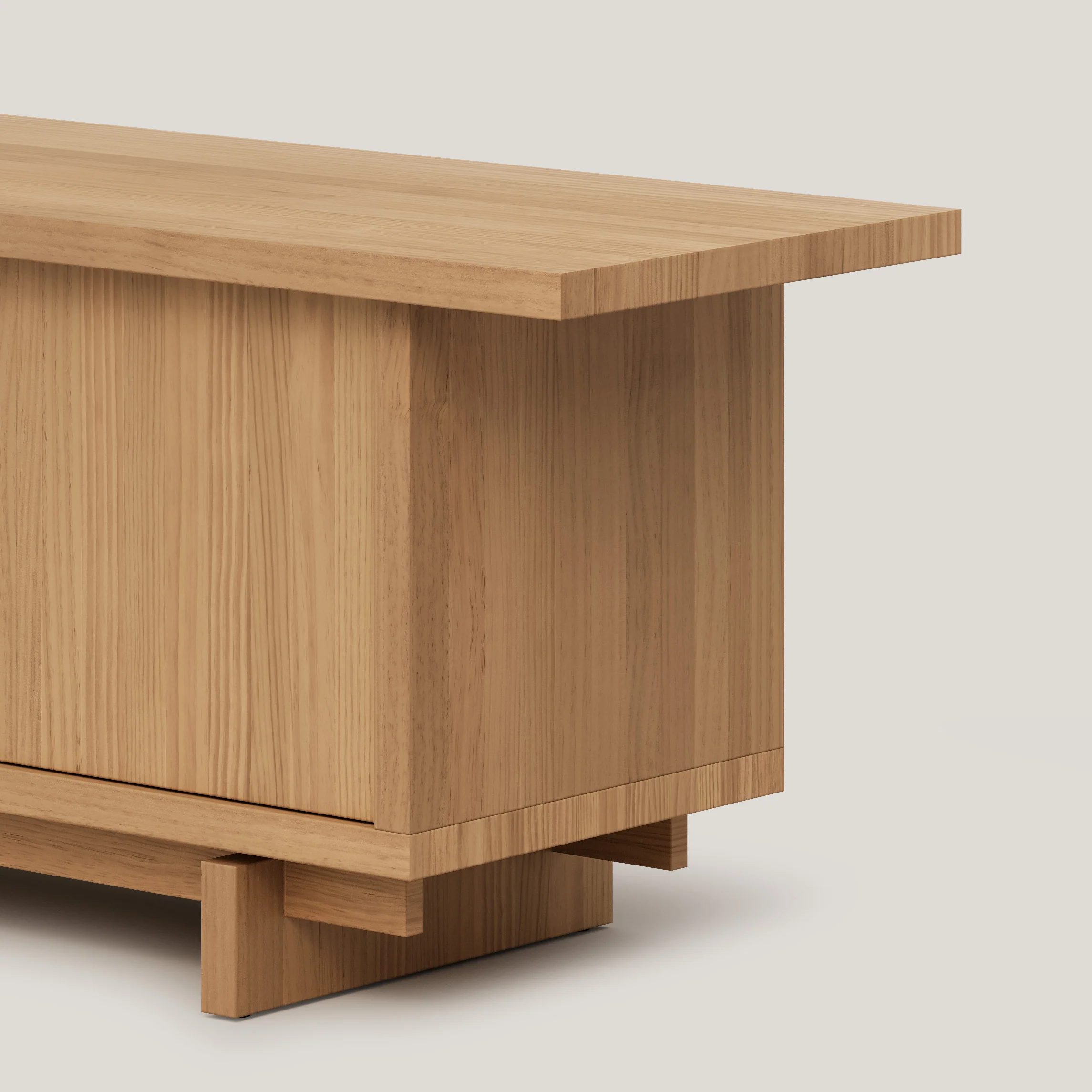 Pi TV furniture made of solid wood with 3 doors 148 cm - Image 10