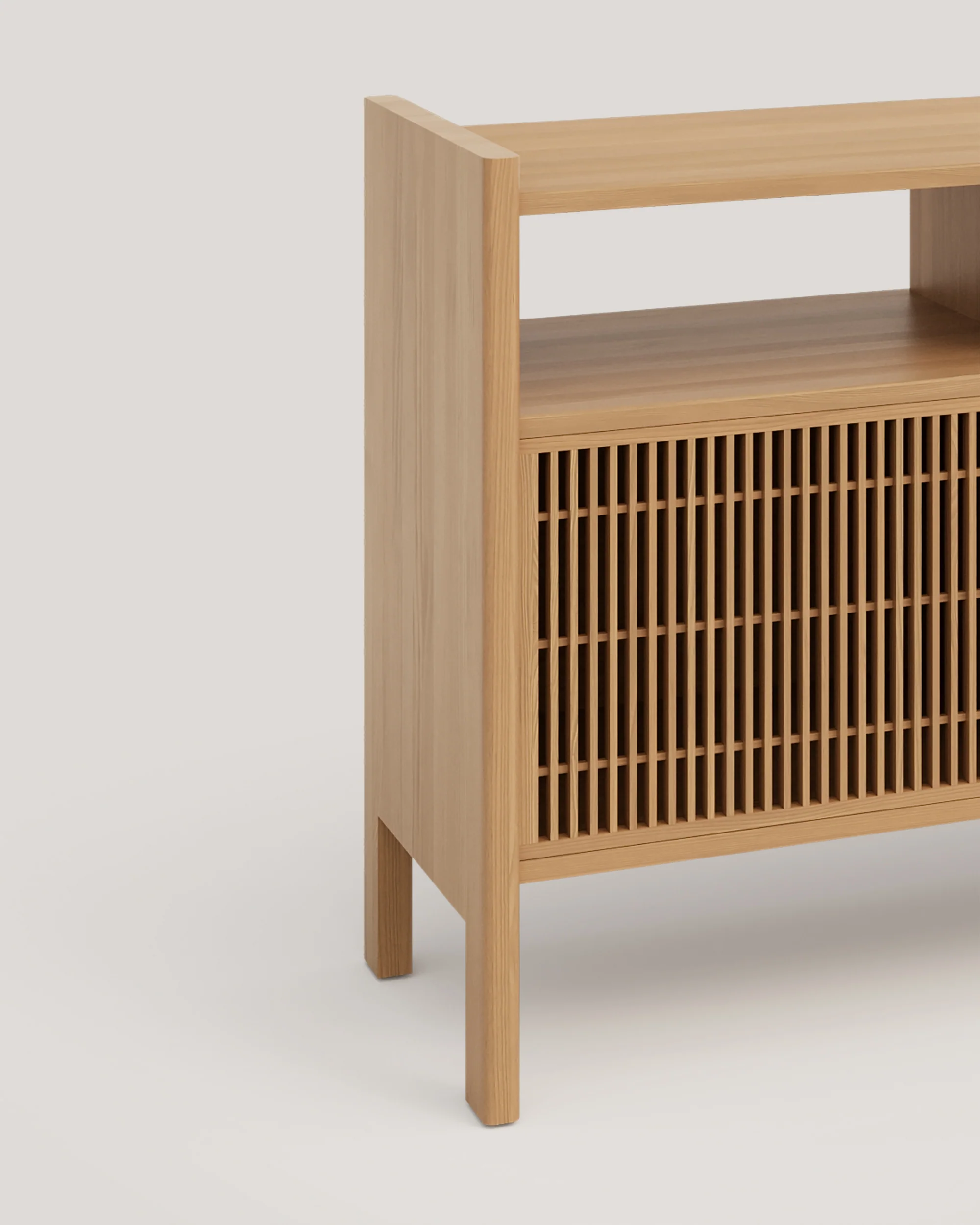 Bassa solid wood sideboard for vinyl records 1 or 2 doors 151 cm - Image 15