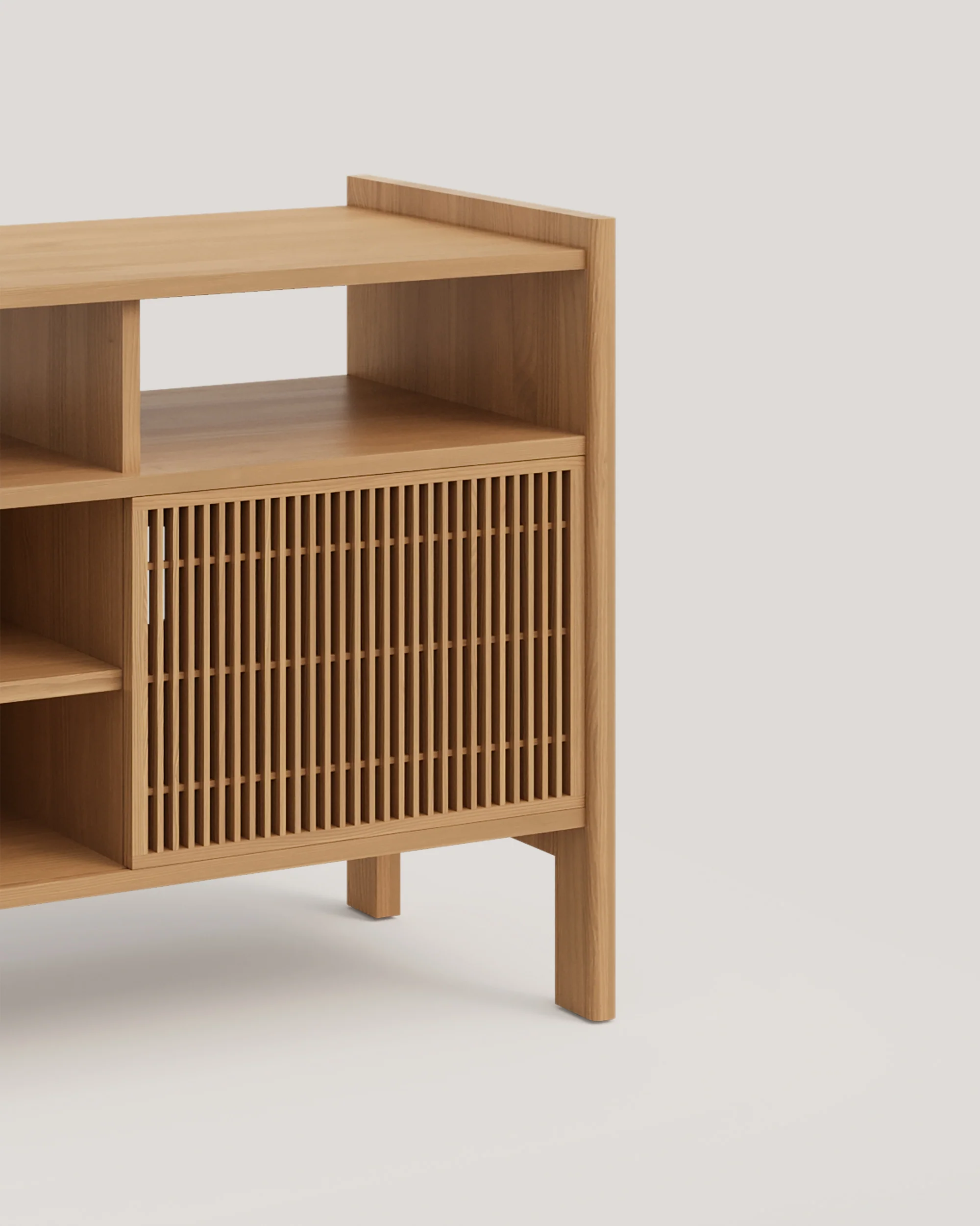 Bassa solid wood sideboard for vinyl records 1 or 2 doors 151 cm - Image 16